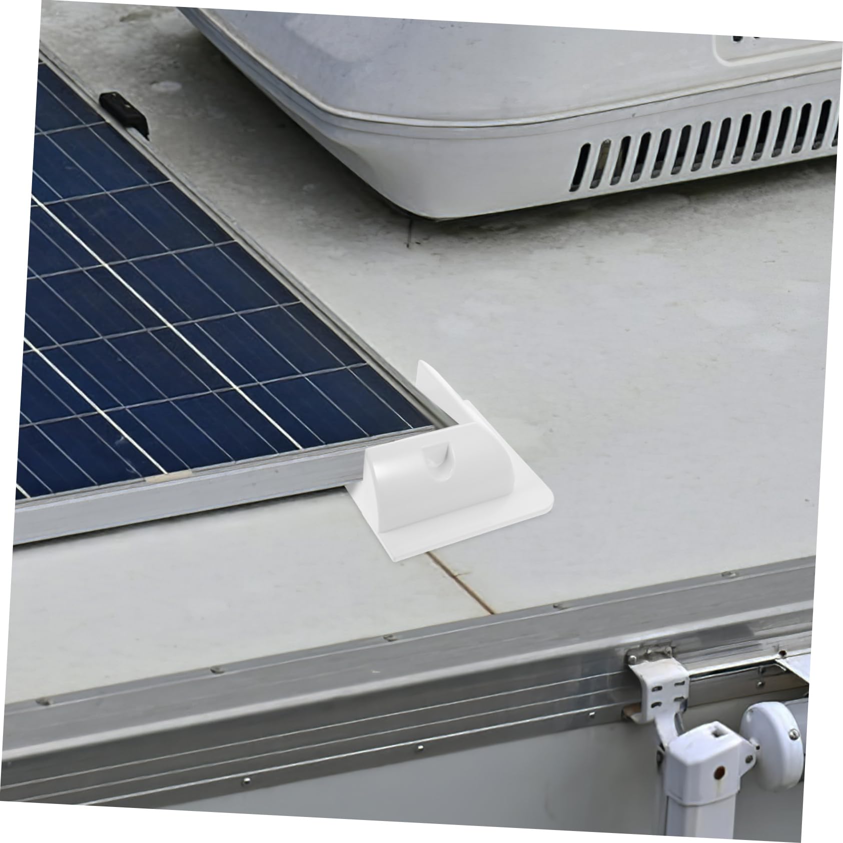 1juego Soporte Para Panel Solar Rv Soporte De Instalación De Montaje Sin Perforación Estructura De Aireación Para Autocaravanas y Tejados