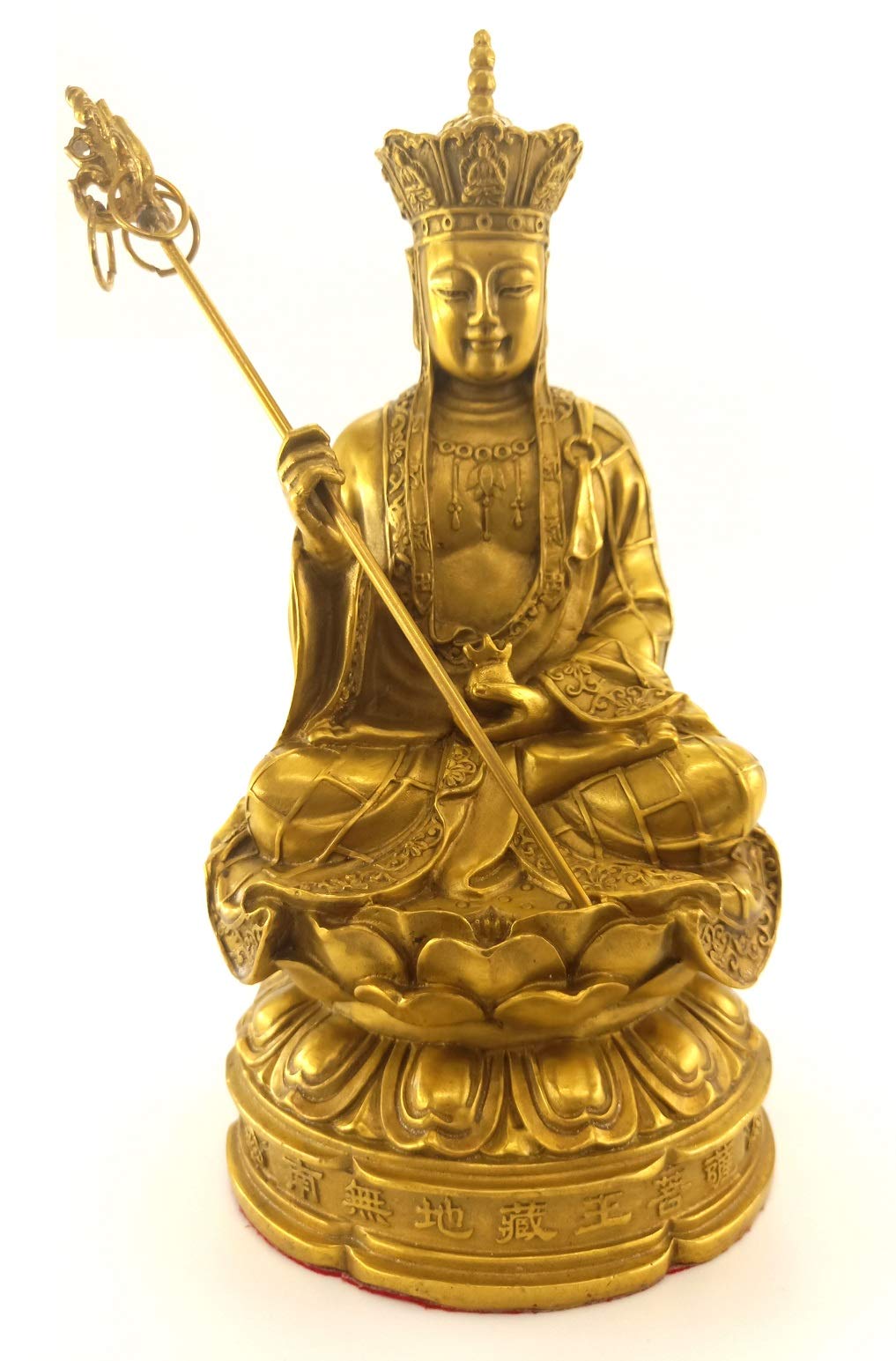 Buddha Statue Feng Shui Products Brass Buddhas Ksitigarbha Statues and Figurines Home Decor Desk Decorations for Good Luck