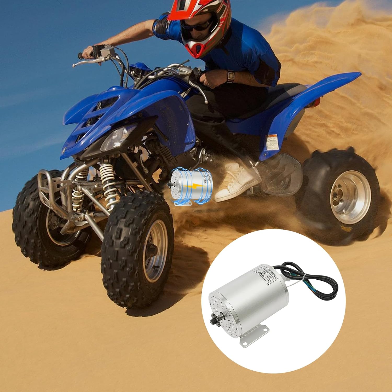 48V 2000W Electric Brushless DC Motor Kit, 4300rpm High Torque Motor with 3-Speed & Motor Controller, LCD Display, Chain & Sprocket, for E-Scooter, Go-Kart, Mini Motorcycle, DIY Electric Vehicle