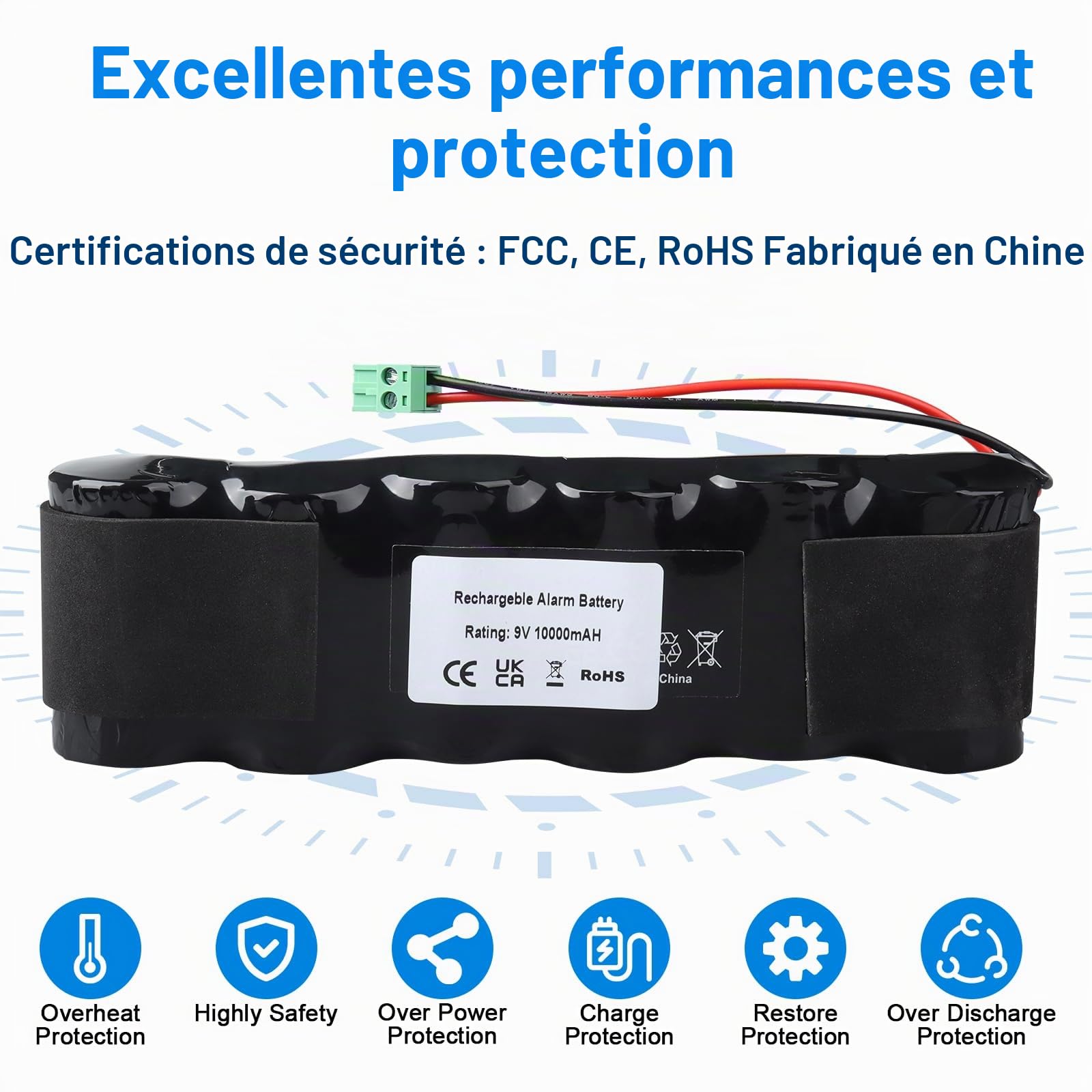 Pack Batterie BPX Compatible avec Sirène Extérieure Delta Dore SEFRX, Sirène SEFRX 6416204, Compatible avec Les Sirènes Tyxal SIRX, SERX, SEFX, SEFRX, Syderal SE
