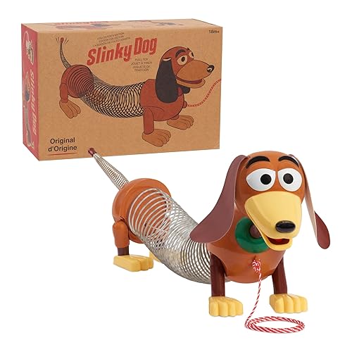 Perro Slinky Retro, El Juguete Original de Muelles que Camina, Juguetes de Muelles Vintage, Se Estira hasta 14 Pulgadas de Largo, Juguetes para Niños a partir de 18 Meses por Just Play