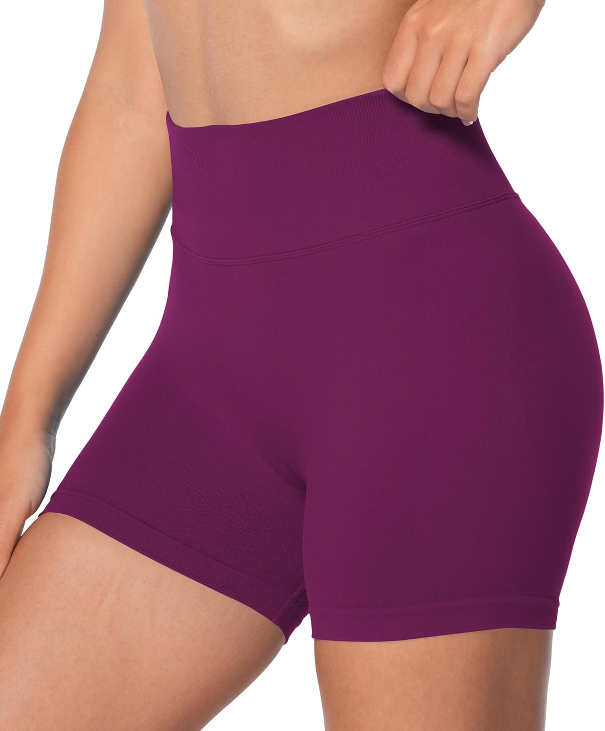 Sunzel Women's Seamless Scrunch Butt Biker Shorts – High Waisted Booty Lifting Workout Yoga Gym Shorts with Tummy Control - Image 3