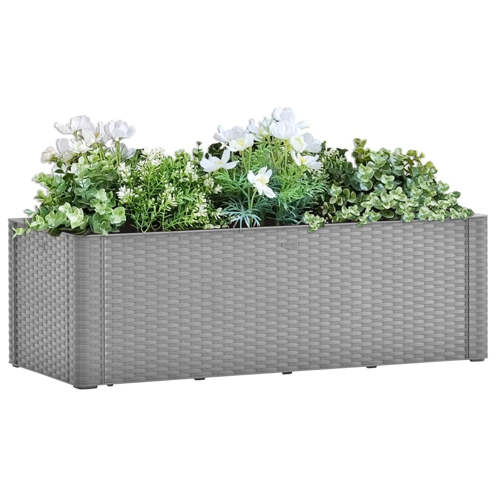 ARKEM Arriate con Sistema de riego automático Gris 100x43x33 cm Macetero Grande Exterior