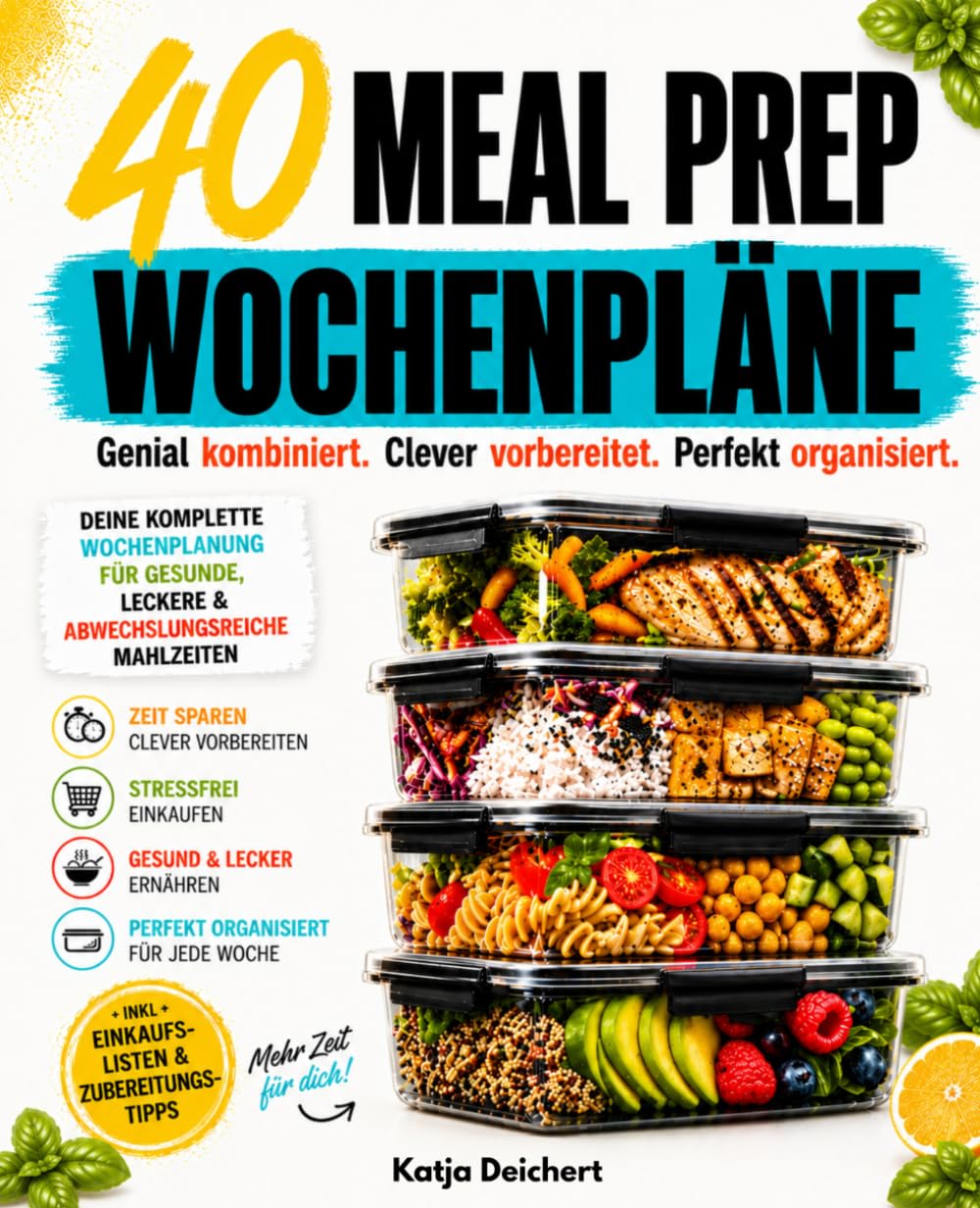 40 Meal Prep Wochenpläne: Genial kombiniert. Clever vorbereitet. Perfekt organisiert.