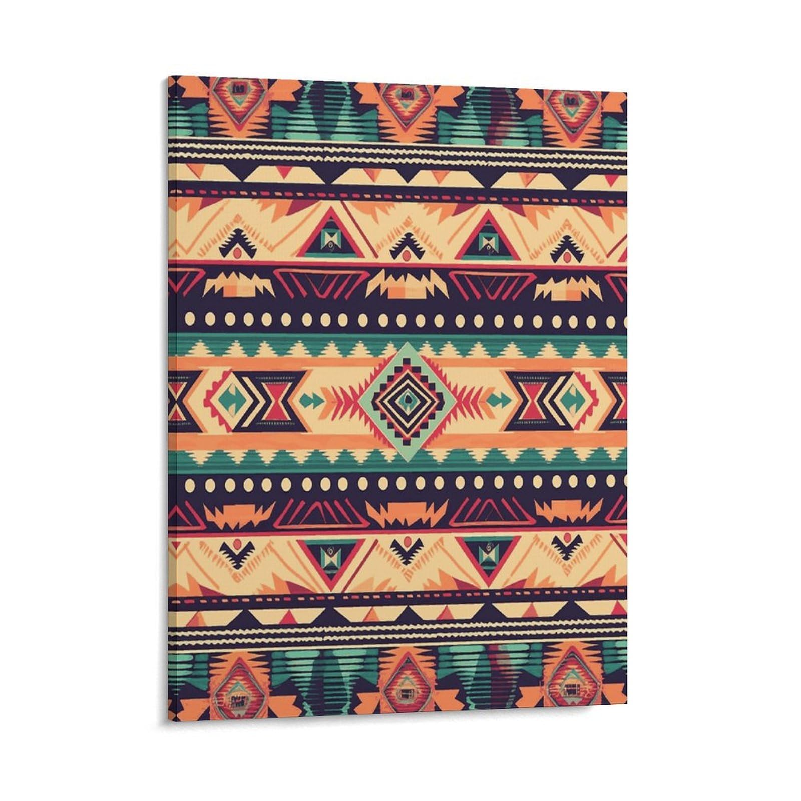 Adfgyerh Style Southwestern Pattern Wall Art Framed,Canvas Prints Ready To Hang Home Decor,Canvas Wall Art For Living Room Hallway Office Wall Decor 08X10inch(20X25cm)