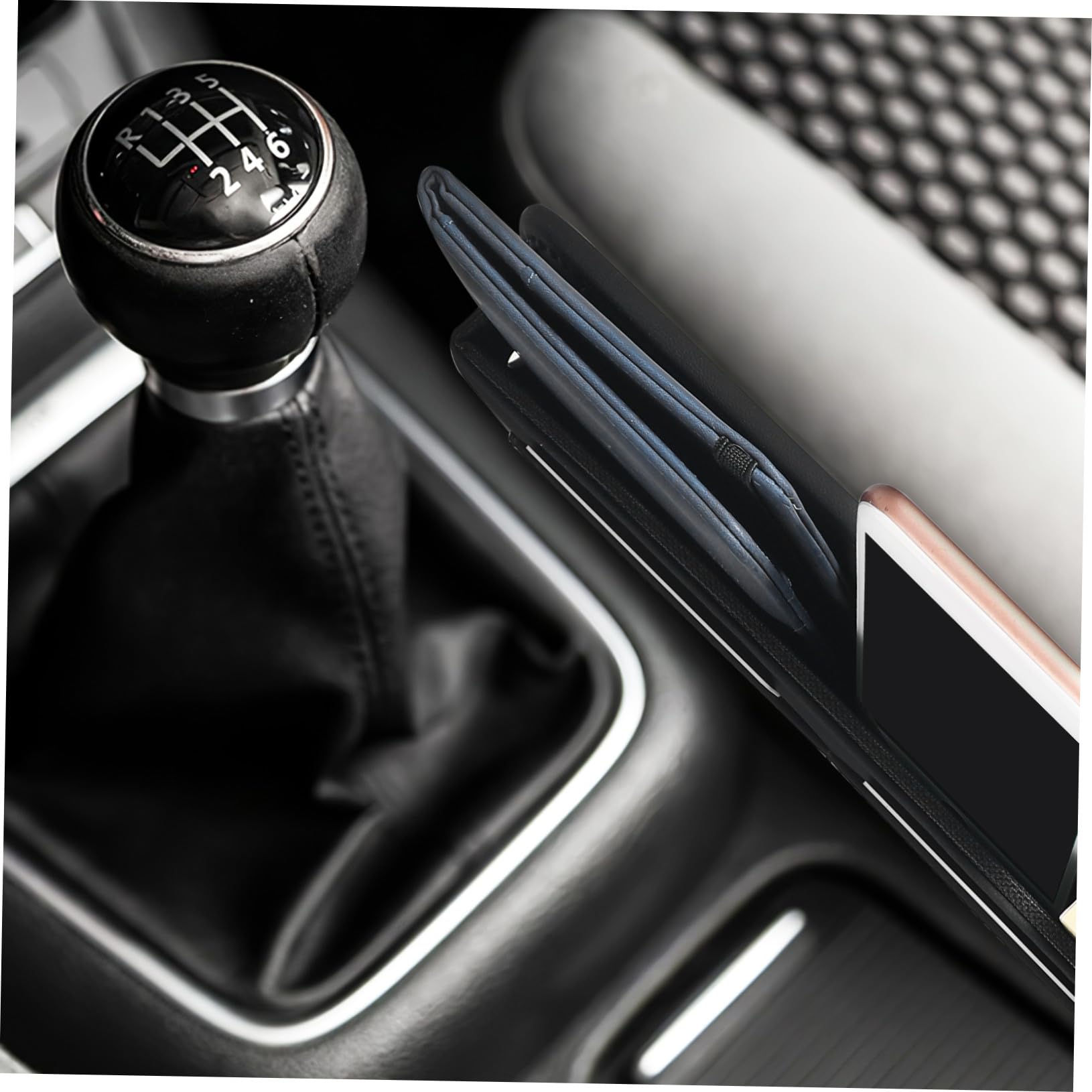 Caja Almacenamiento Asiento Coche Organizador Inserto Ranura con Compartimentos Protección Antideslizante para Consola y Asiento Vehículo Seguridad Conducción