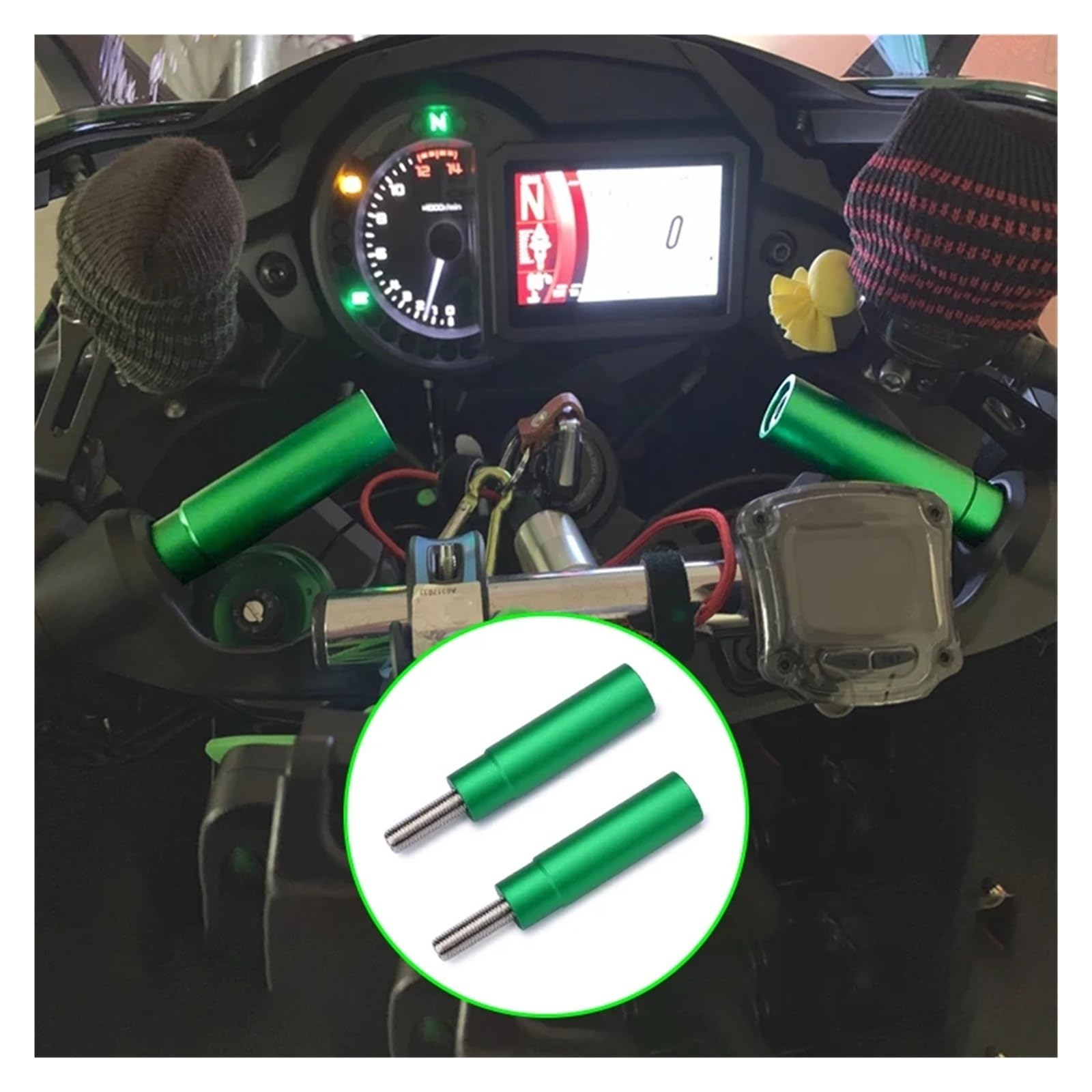 Supporto Navigatore Moto Per KAWASAKI Per NINJA650 1000 Per H2SX Per Z1000SX Per GTR1400 Staffa Navigazione GPS Estensione Staffa Telefono Manubrio