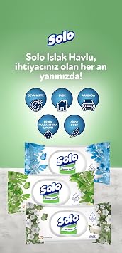 SOLO Beyaz Sabun Kokulu Mendil 1x90