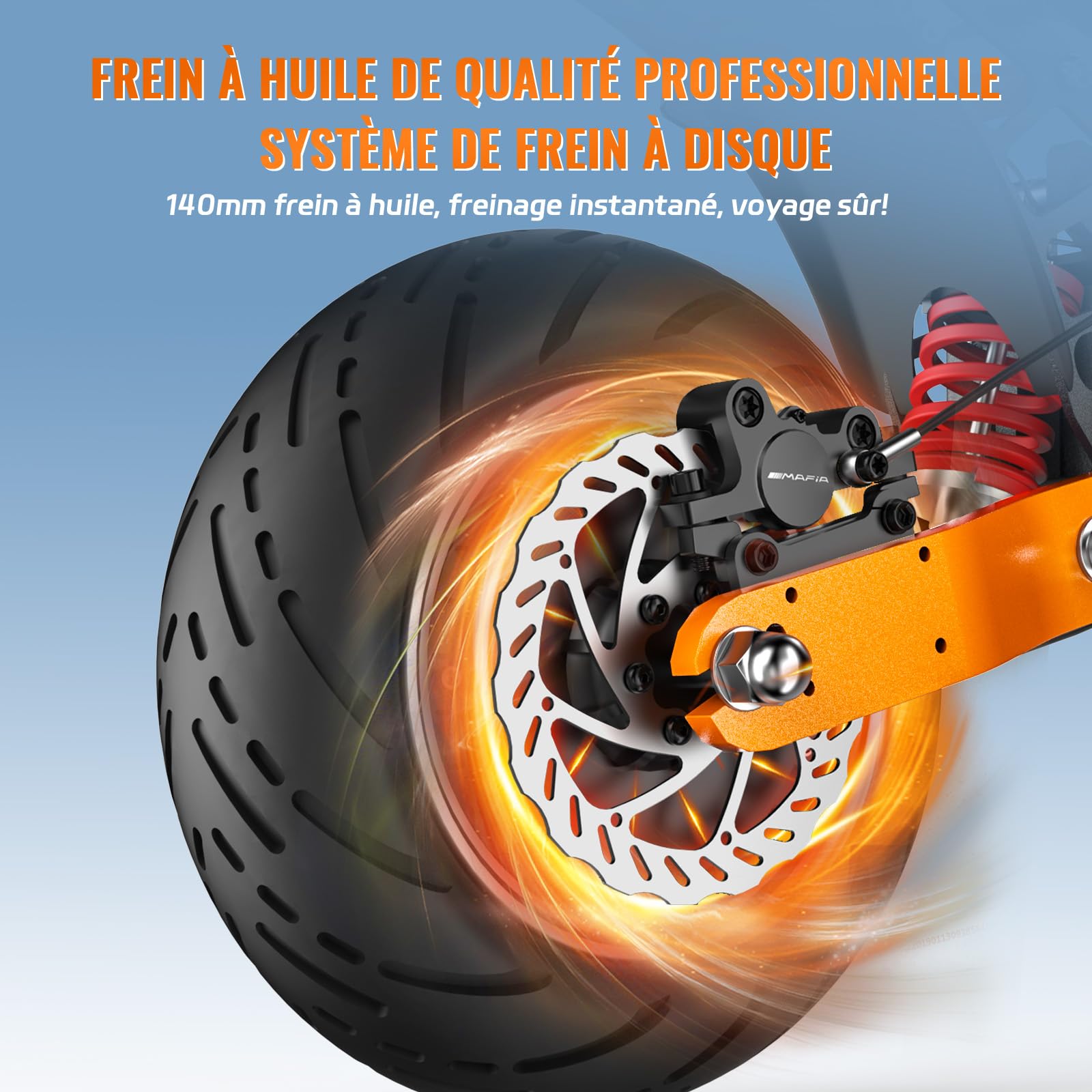 JAYSIMXIN Trottinette Electrique Adulte Puissante Trottinette Électrique Adulte Scooter,10 Pouces Trottinette électrique Tout Terrain, Batterie au Lithium 52V 36Ah,130 km