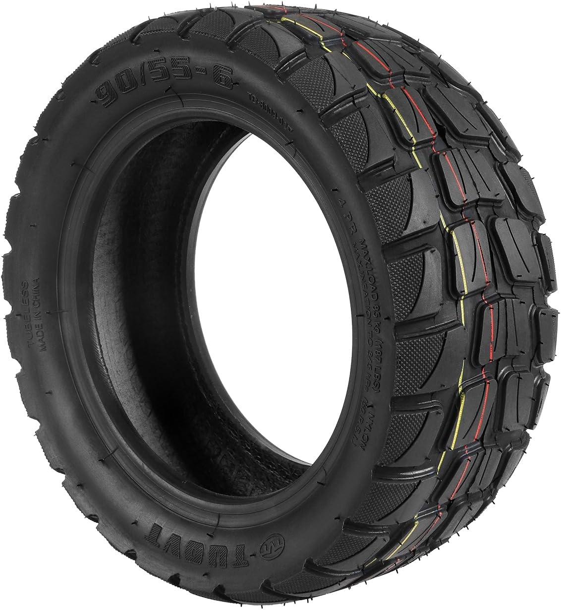 90/55-6 10 x 3.0 10-inch Wider & Thicker Off-road Rubber Explosion-proof Tubeless Tire Replace for 80/65-6 Tyre Electric Kick Scooter Wheel Parts