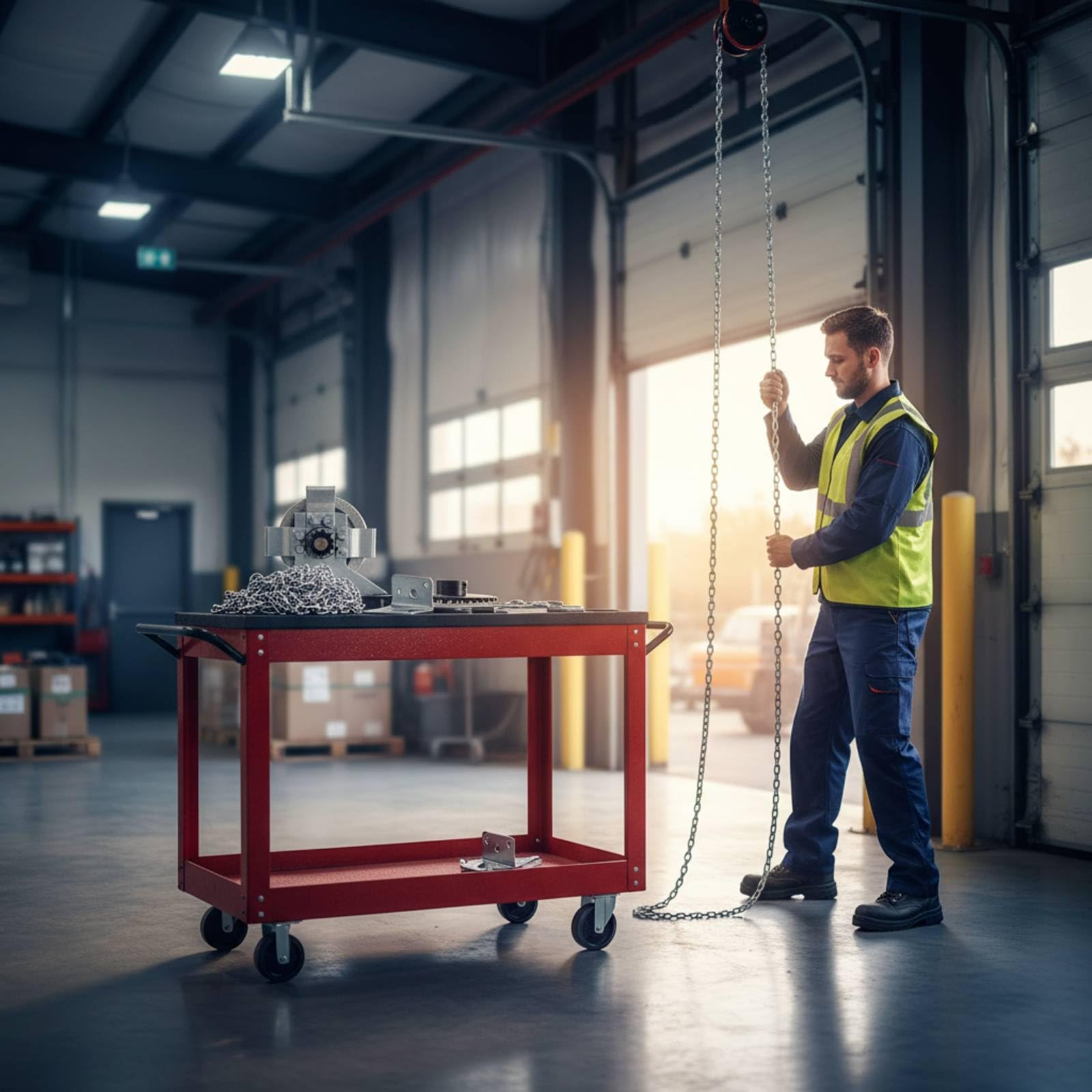 Kettenzug Manuell Handkettenzug Mechanisch Garagentoröffner-Antriebsgetriebe Für Industrietor, Werkstatt