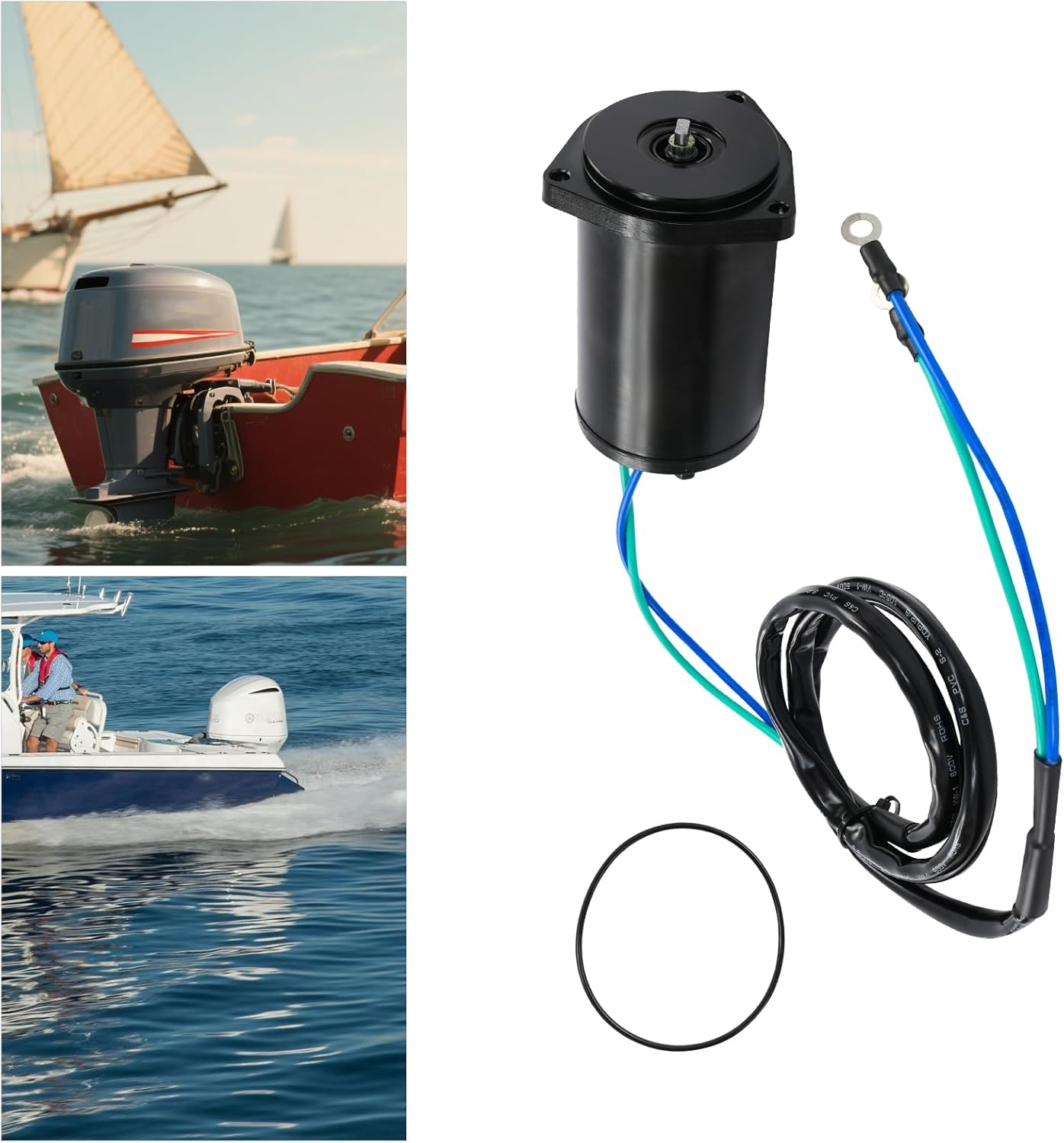 Power Tilt Trim Motor with Sealing Ring for Yamaha Outboard T40 T50 F40 F50 FT50 2-Stroke & 4-Stroke 40-50HP 62Y-43880-01 CS3-43880-00