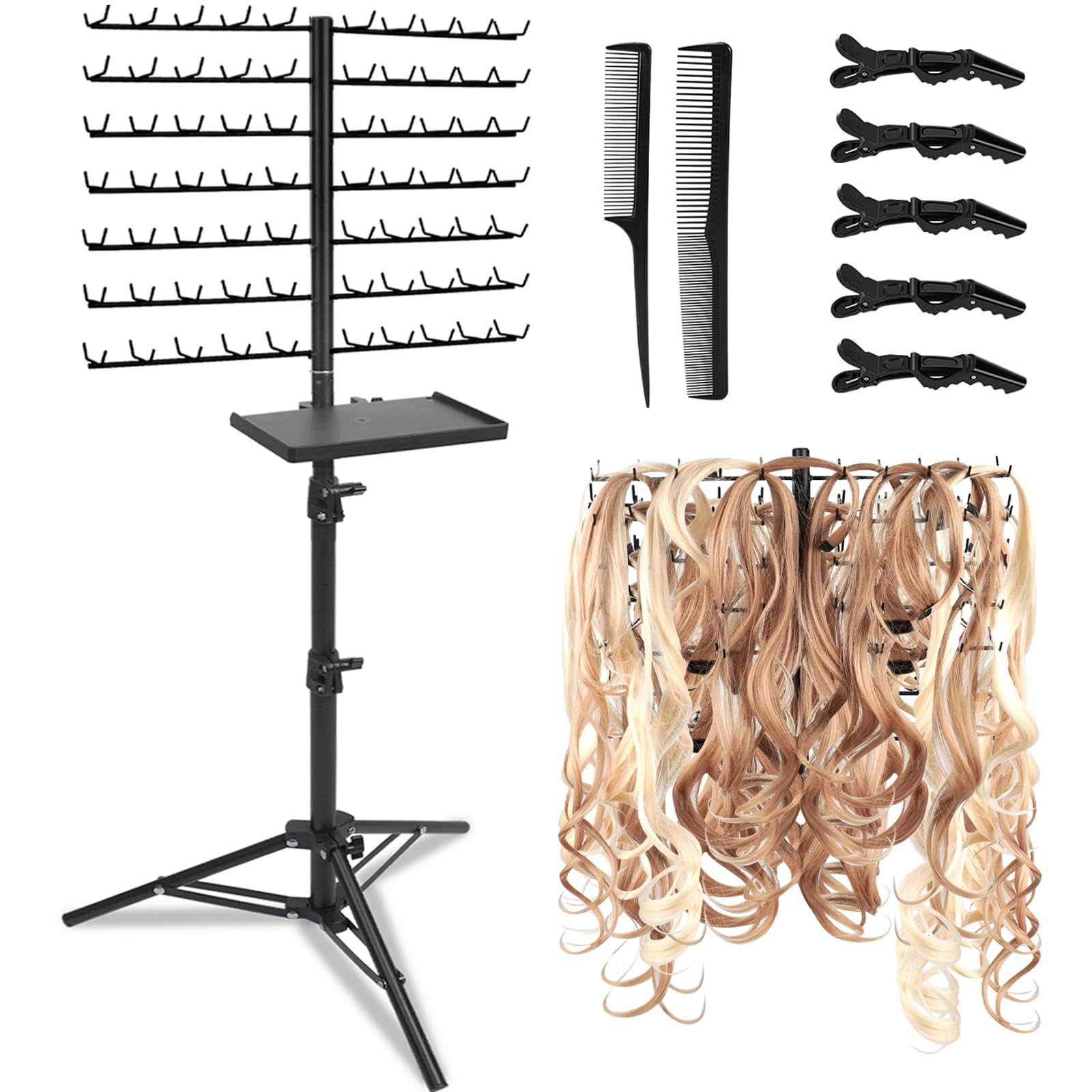 Amazon.com: BRIAN & DANY 140-Peg Braiding Hair Rack Standing