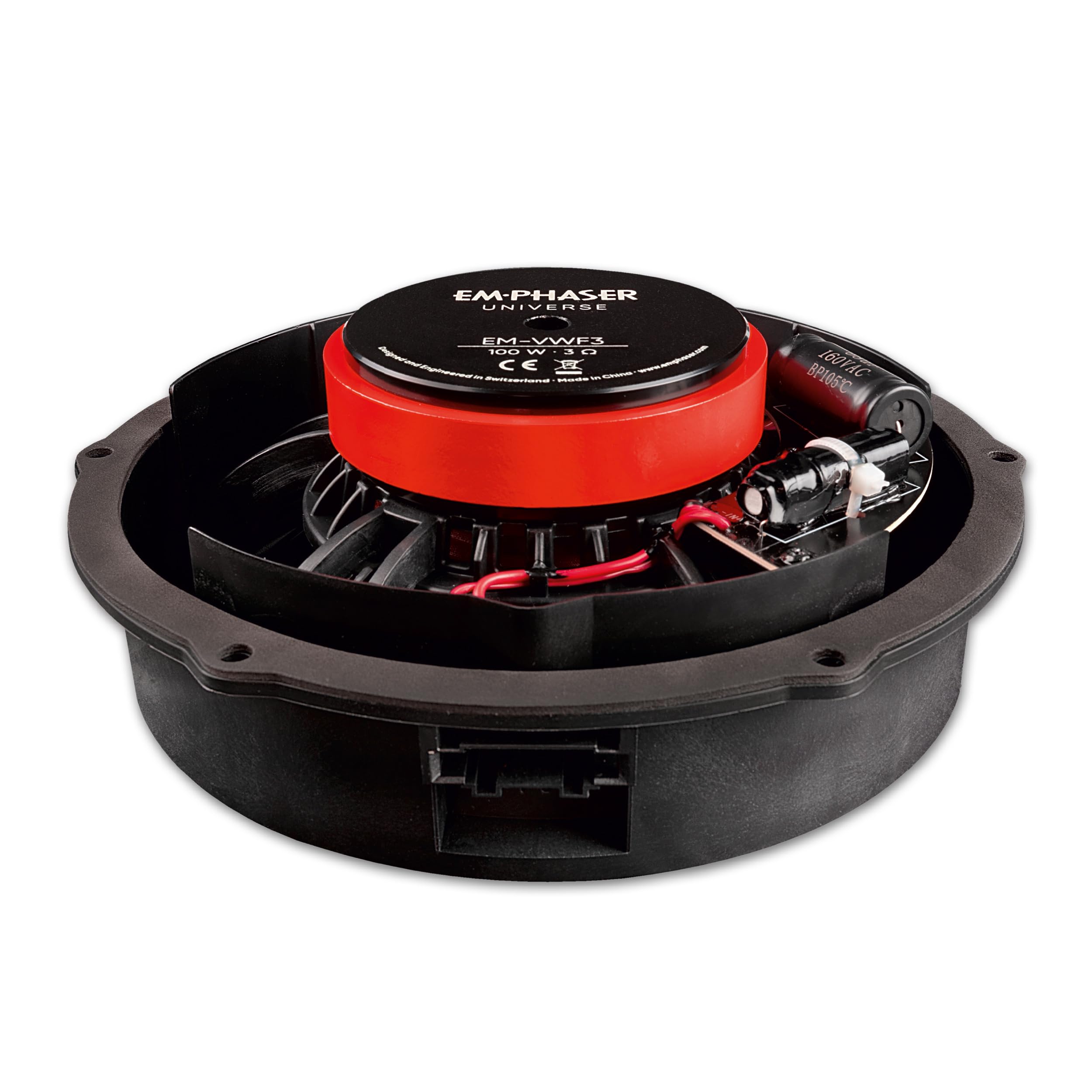 EMPHASER EM-VWF3 – Plug & Play 3-Wege 20 cm / 8“ Komponenten System, kompatibel mit VW T5 Transportern, Reisemobilen, Einbau Lautsprecher für Türen/Armaturenbrett, 100 W RMS