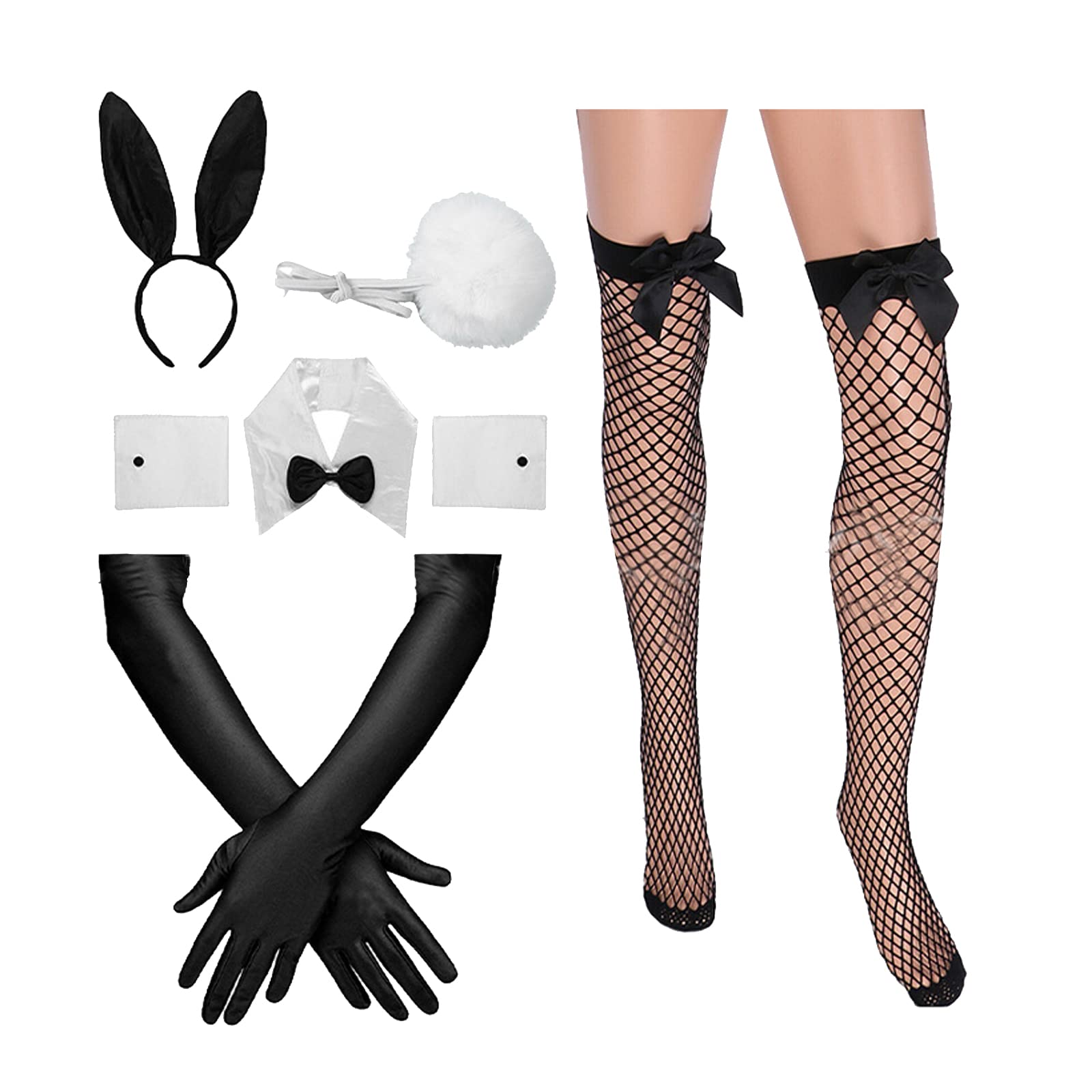 Serre-Tête Oreilles De Lapin BOYATONG - Lot De 2 + 4 Pinces - Pour Carnival, Cosplay, Pâques - Enfant Et Adulte