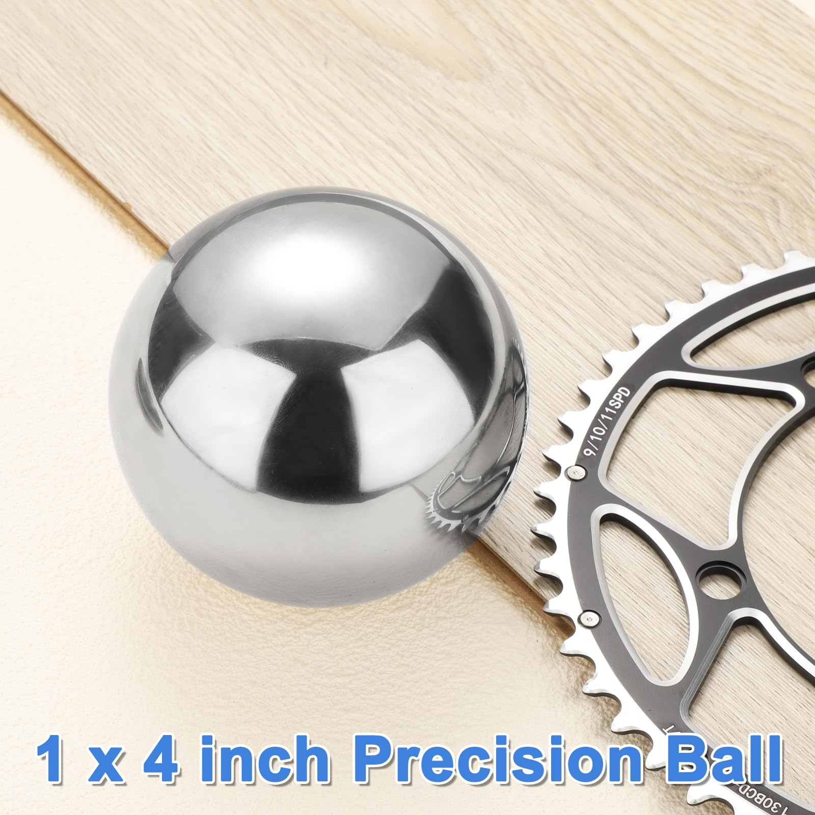 QUARKZMAN Bolas De Precisión 4" (101.6mm) Diámetro G100 Bolas De Rodamiento De Acero Cromado Sólido Para Cojinetes De Bolas, Maquinaria, Automoción Y Bricolaje