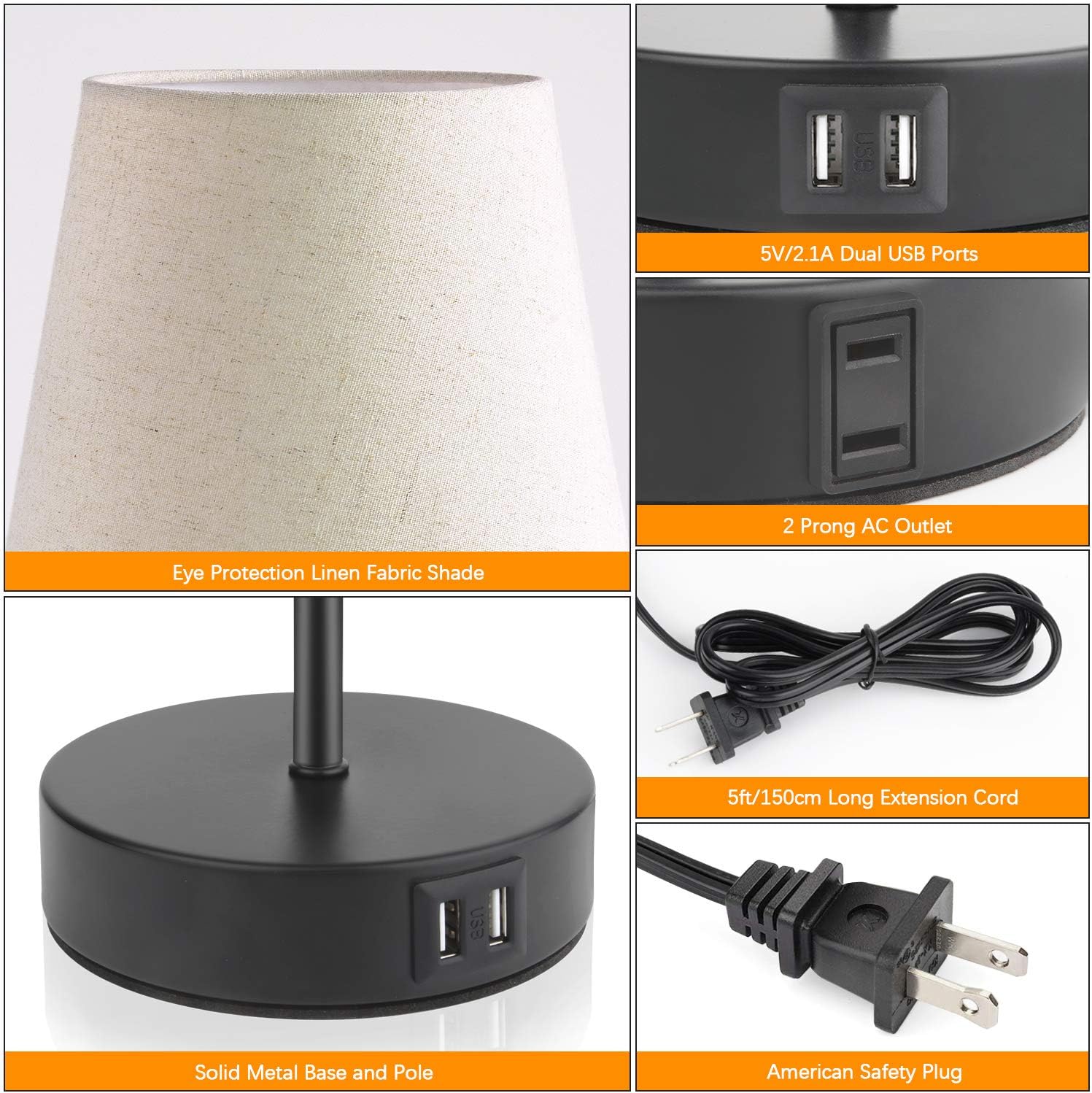 Bеѕt Prоmо 3-Way Touch Control Dimmable Table Lamp with 2 USB Charging Ports&1 Power Outlet, Set of 2 Bedside Nightstand Lamps Fabric Shade, Modern Desk Lamp for Bedroom Living Room Office, E26 LED Bulb Included Bеѕt Dеаl Prоduсt 3-Way Touch Control Dimmable Table Lamp with 2 USB Charging Ports&1 Power Outlet, Set of 2 Bedside Nightstand Lamps Fabric Shade, Modern Desk Lamp for Bedroom Living Room Office, E26 LED Bulb Included