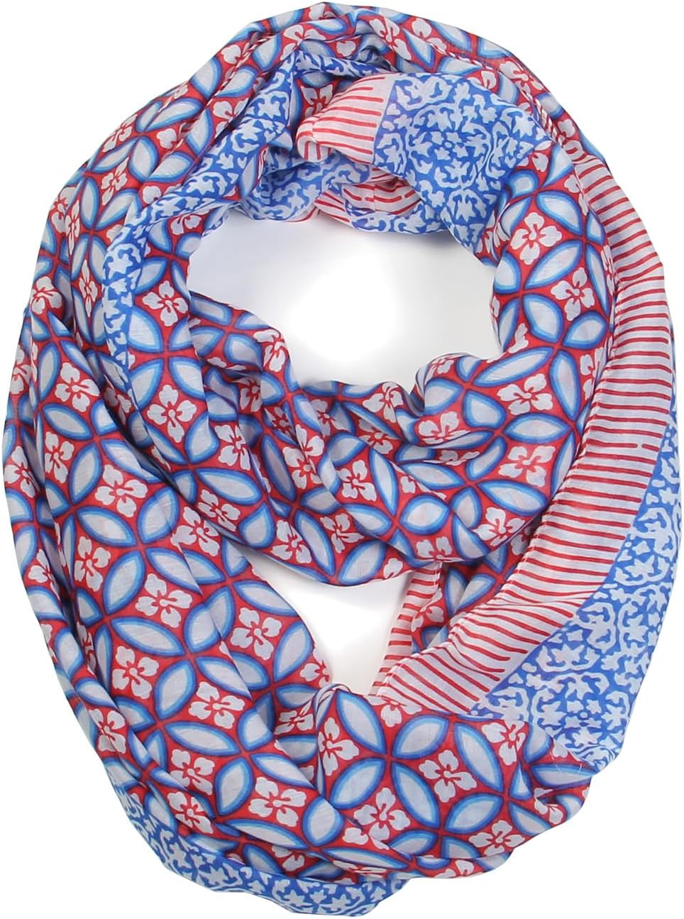 Scarfand's Romantic Rose Prints & Floral Patterns Lightweight Infinity Fashion Scarves Wraps