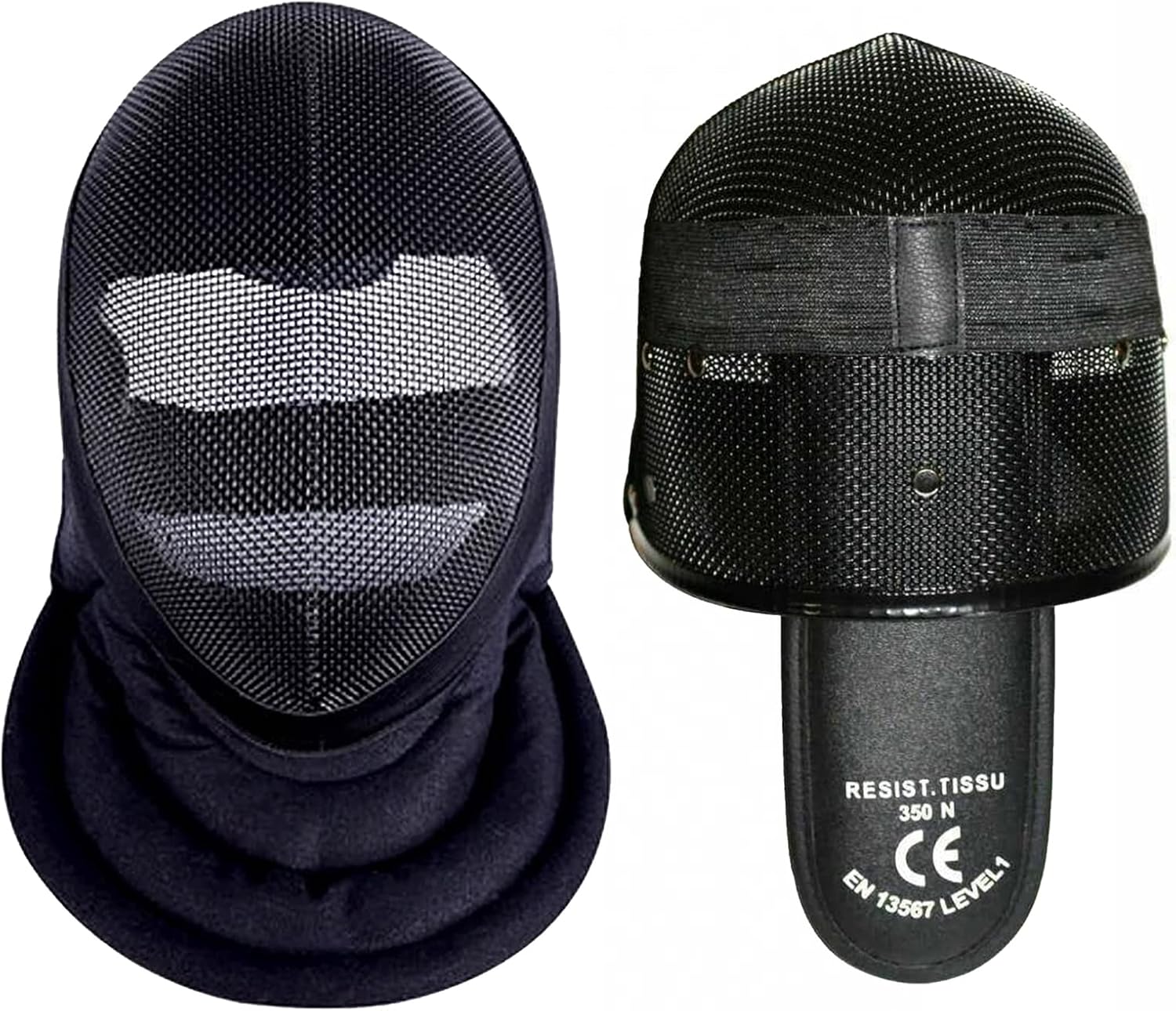 Fencing Mask - Epee CE 350N/1600N Certified National Level, Full Face Steel Mesh for Training, Detachable Lining