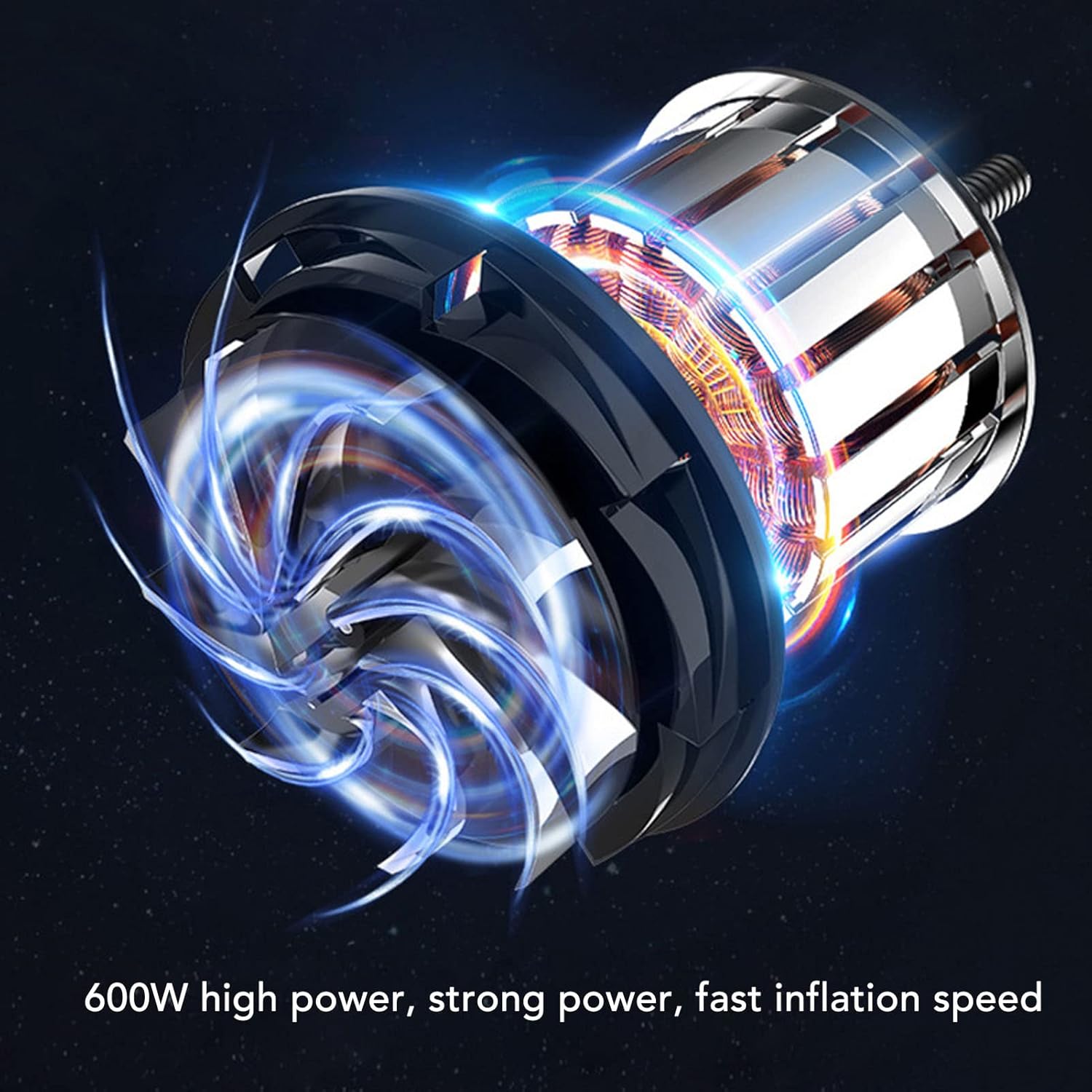 GLD 601 Electric Air Pump 600W Low Noise Fast Inflation with 5 Nozzles for Inflatable Mattress Bed Swim Circle