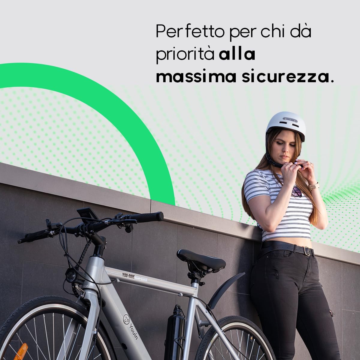 YOUIN Casco per Hoverboard Elettrico MA1011 LED Bianco