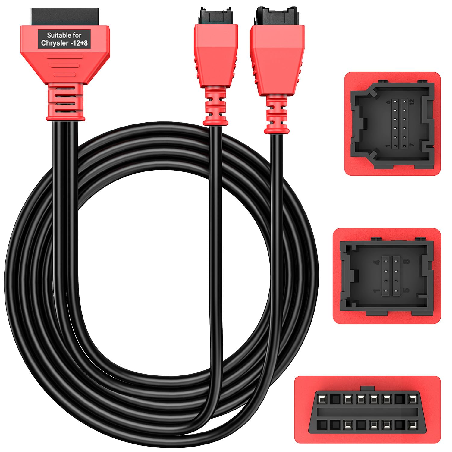 Amazon.com: 12+8 Cable for Chrysler, 12 8 Pin Connector to OBD2