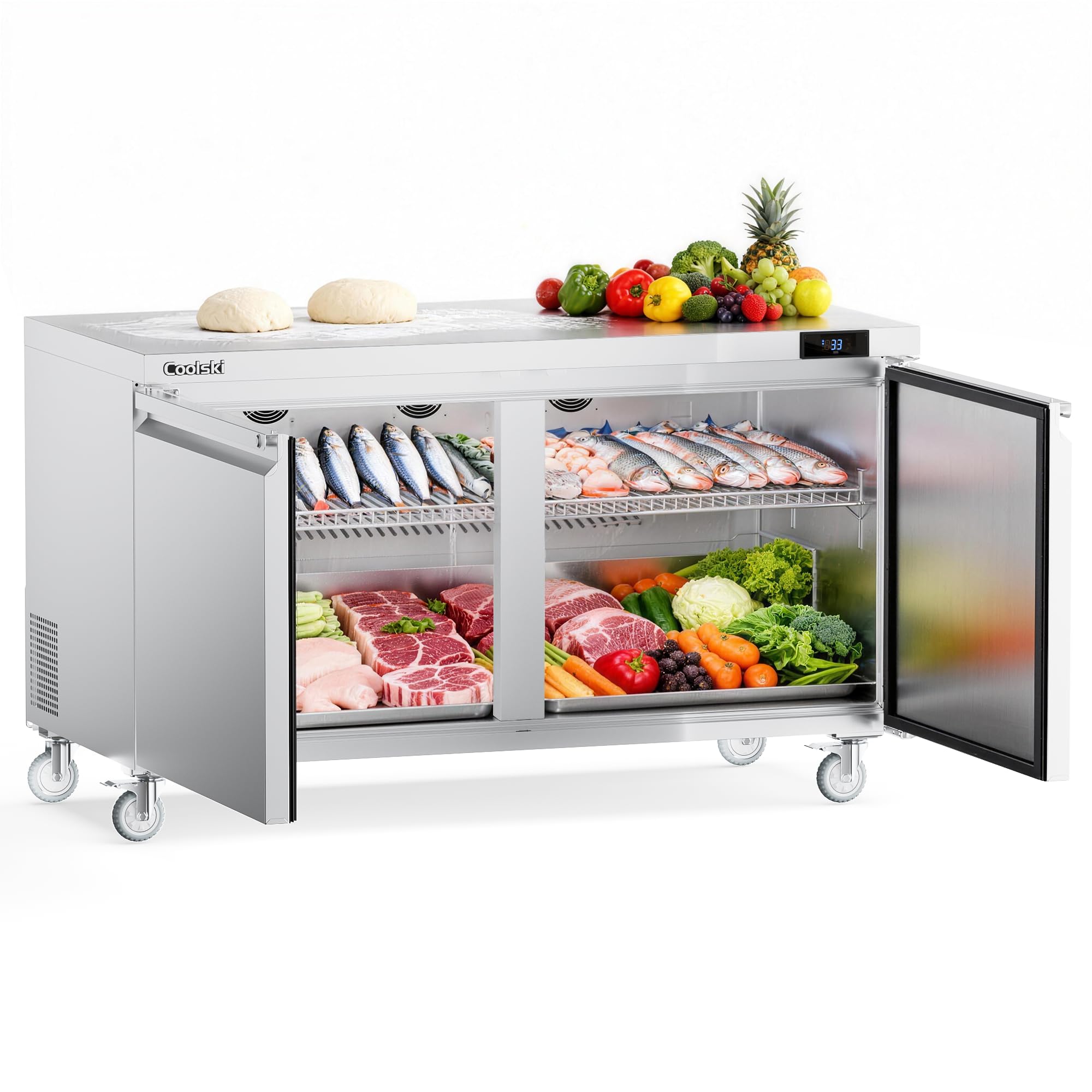 Coolski MTR-60 17.6 cu ft Compact Fridge Stainless Steel