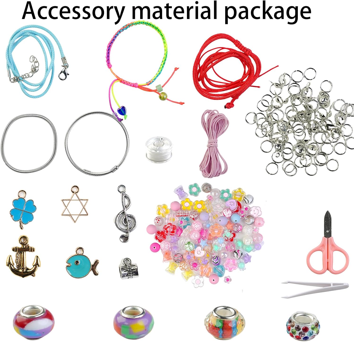 Hardy Guo Clay Beads Glow Beads Bracelet Making Kit Beads for Friendship Bracelet kit with Letter Beads Jewelry Making Set for Beginners Gifts (Pandora - Two-in-One)