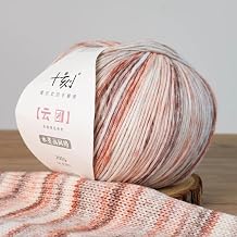 SHIKE Cloud-Cluster Multicolor Rainbow Yarn for Knitting&Crocheting.Soft Wool Acrylic Cotton Blended Yarn.Gradient Space-Dyed Air Yarn YT29