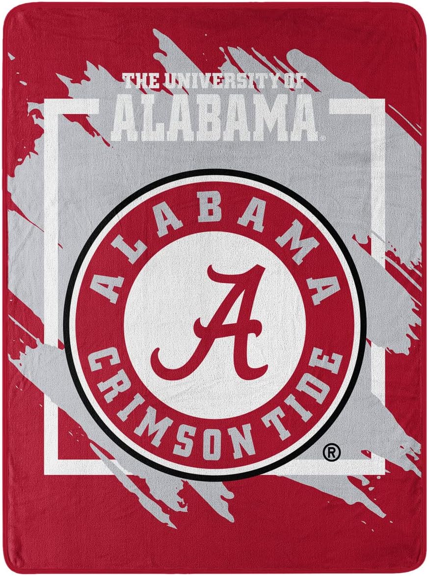 Northwest Enterprises NCAA 46x60 Dimensional Design Micro Raschel Throw Blanket (Alabama Crimson Tide)