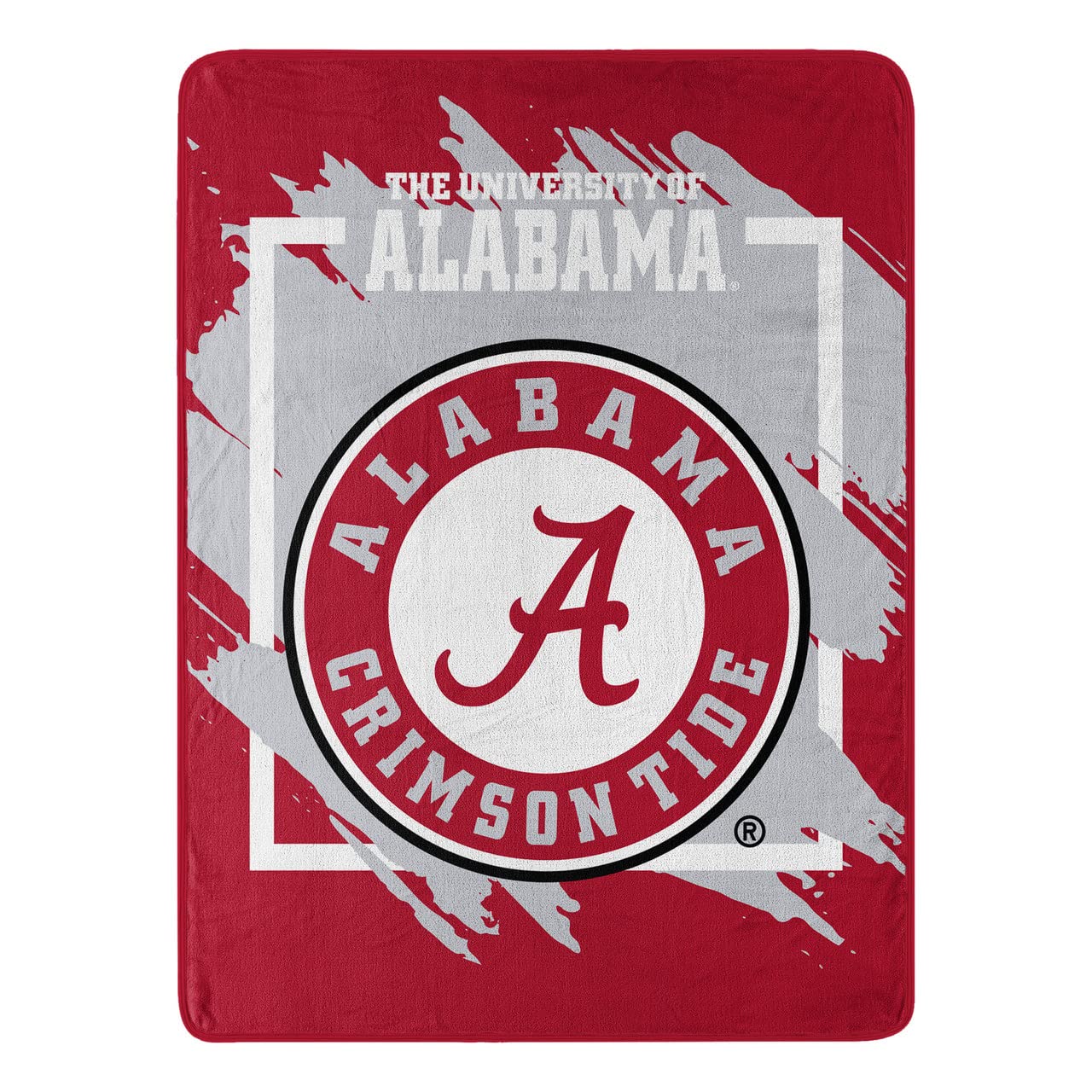 Couverture Alabama Crimson Tide 117 x 152 cm micro raschel plaid lit