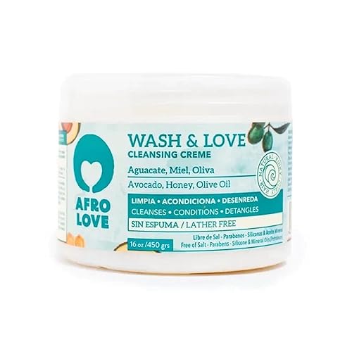 Miniatura 2 de Afro Love Wash & Love - Crema limpiadora Co-Wash de 8 onzas (paquete de 2), acondicionador sin espuma para cabello rizado, rizado y ondulado,