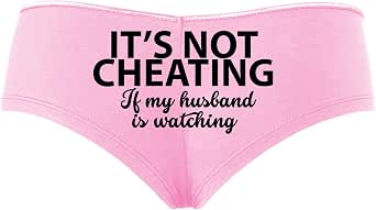 Knaughty Knickers Its Not Cheating If My Husband Watches Baby Pink