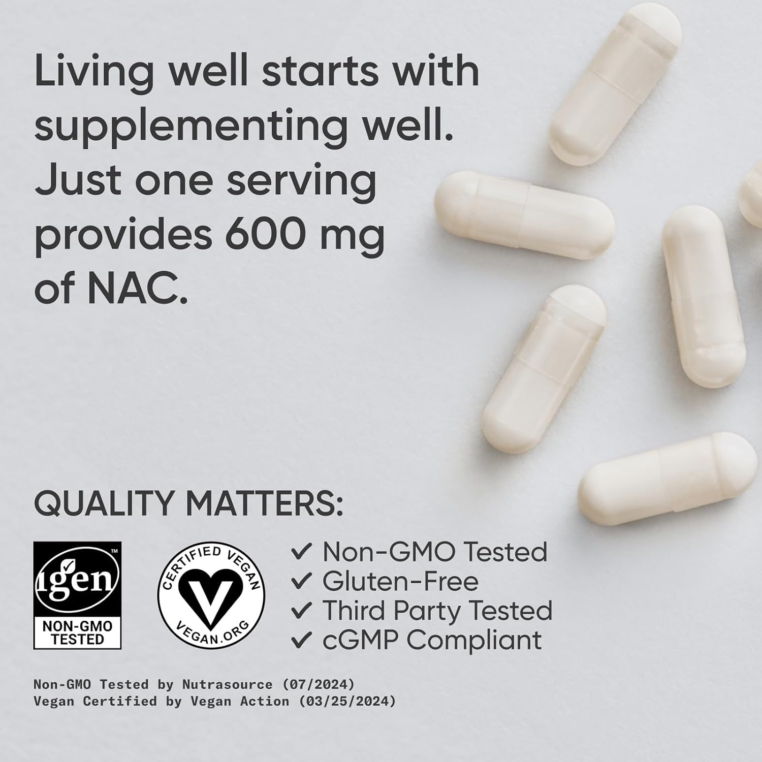 Sports Research N-Acetyl L-Cysteine (NAC) 600mg, 90 Veggie Capsules - Vegan, Non-GMO, Gluten Free. Lemon Aroma (Pack of 2)