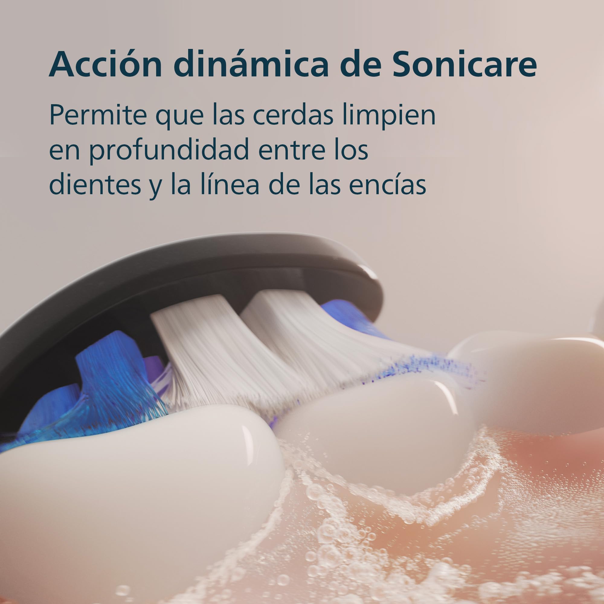 Cepillo eléctrico Philips Sonicare Serie 6100 - Tecnología Next Generation Sonicare, sensor de presión, 6 ajustes de cepillado, SmarTimer, BrushPacer, 21 días de autonomía, estuche, negro, HX7401/12