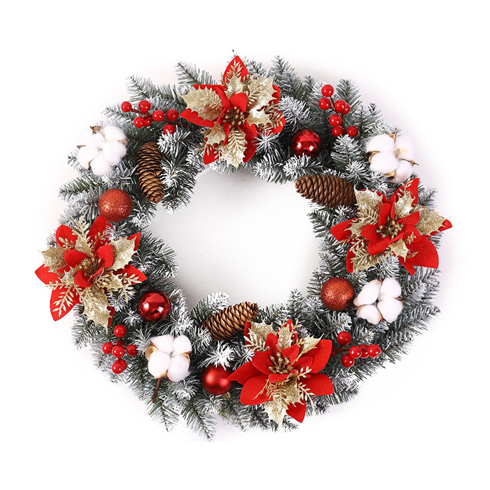 Amazon.co.jp: 16~24インチのクリスマスリース(屋外玄関用)、ドア用