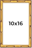 Vista 128 de Poster Palooza Marco de madera maciza de bambú dorado de 12 x 8 pulgadas con acrílico UV, respaldo de tablero de espuma y accesorios para colgar