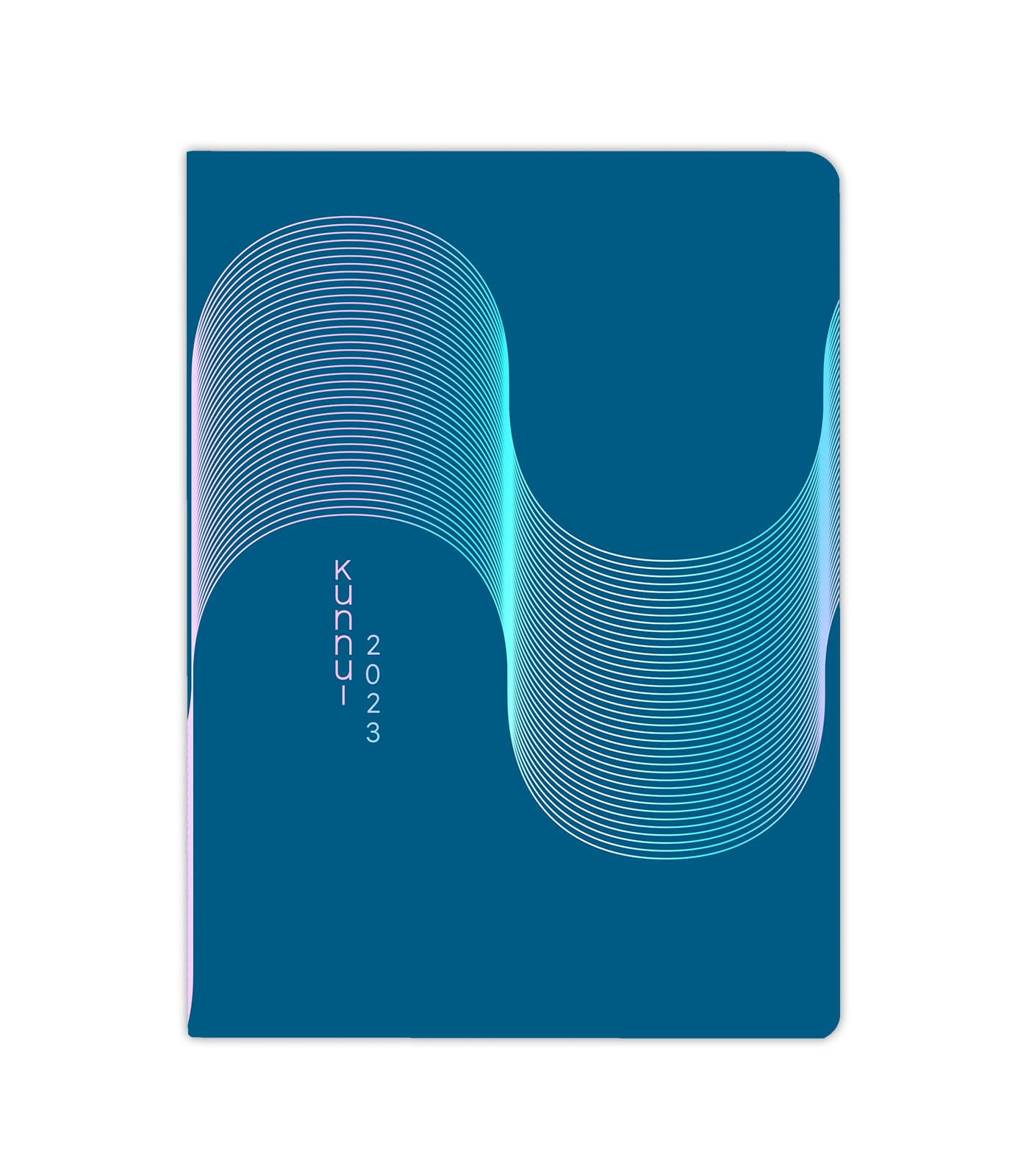 Kunnui - Agenda January 2023 December 2023 - Bonded Leather - Day Page - Size 15 x 21 (A5) - Bilingual: Spanish - English - Ocean Twist - Image 2
