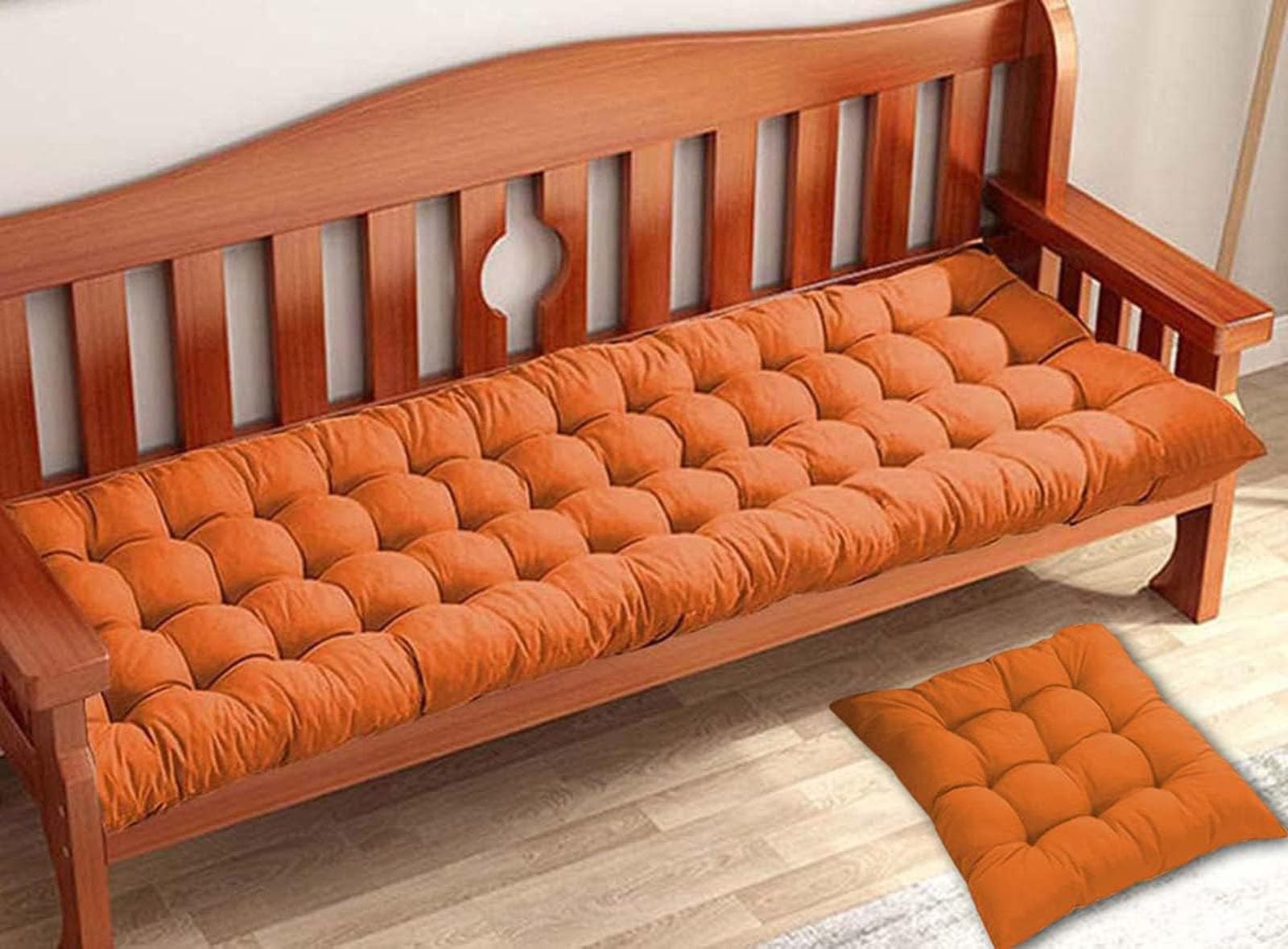 Cuscino Per Panca 160x50cm Grigio - Morbido Per Interni/Esterni, Giardino, Dondolo - Foto 12