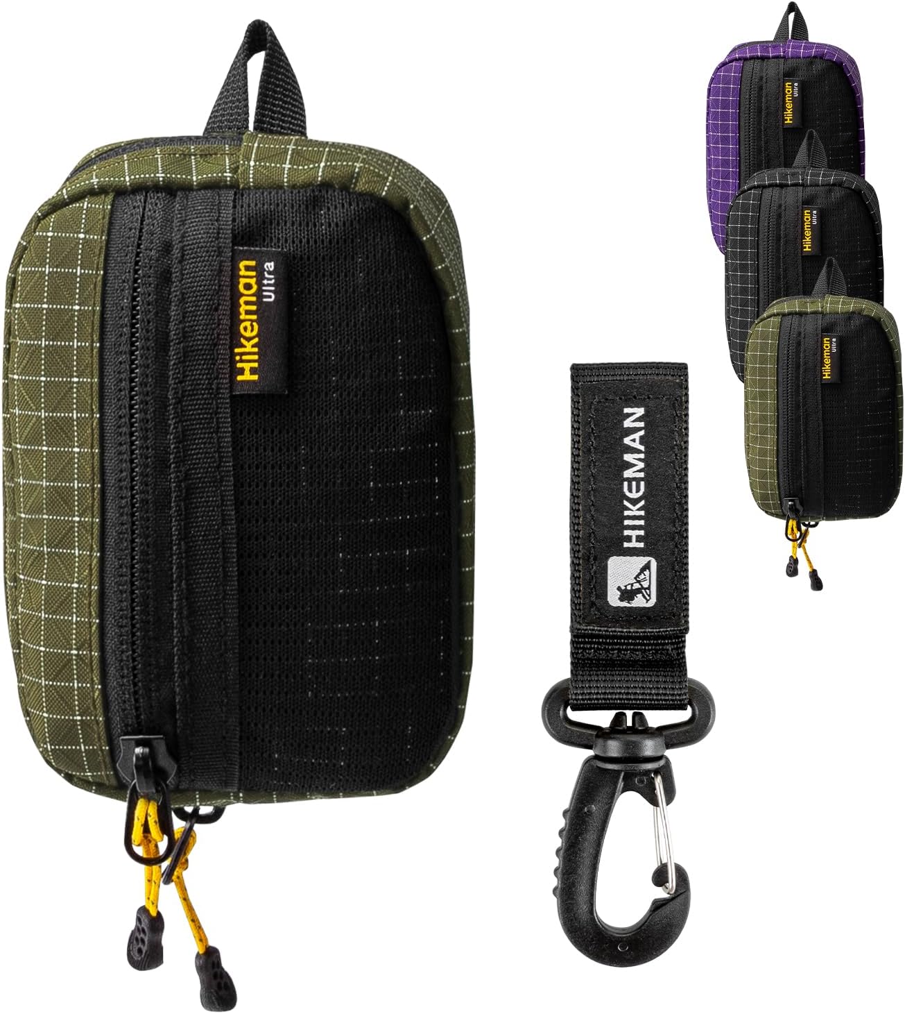 HIKEMAN EDC Multi-Purpose Pouch, Utility Tool Bag for Men, Lightweight Small Tactical Pocket, Portable Nylon Molle Compatible Military Utility Pouch for Everyday Carry, Outdoor Camping