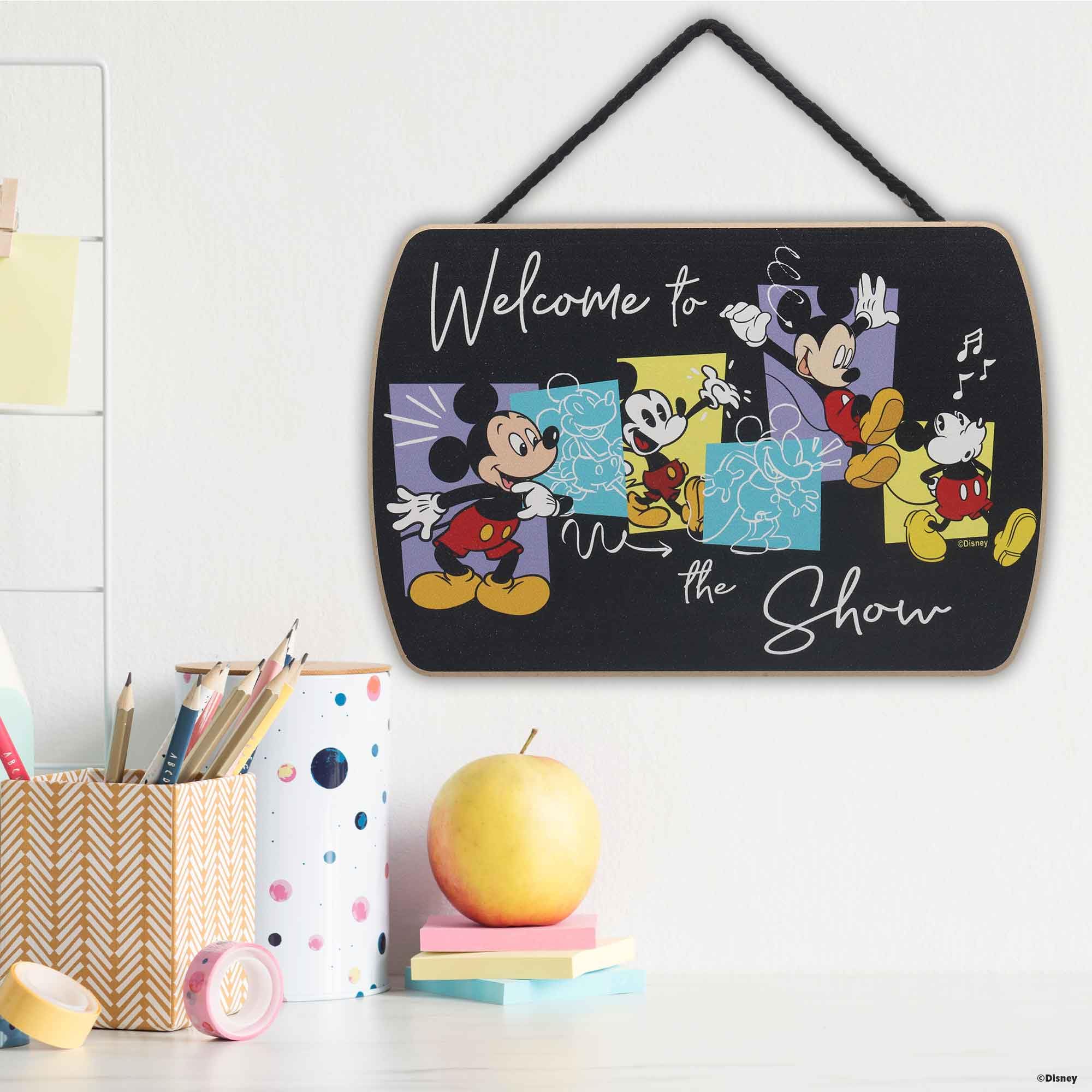 Amazon.com: Disney Mickey Mouse Welcome to the Show Hanging Wood