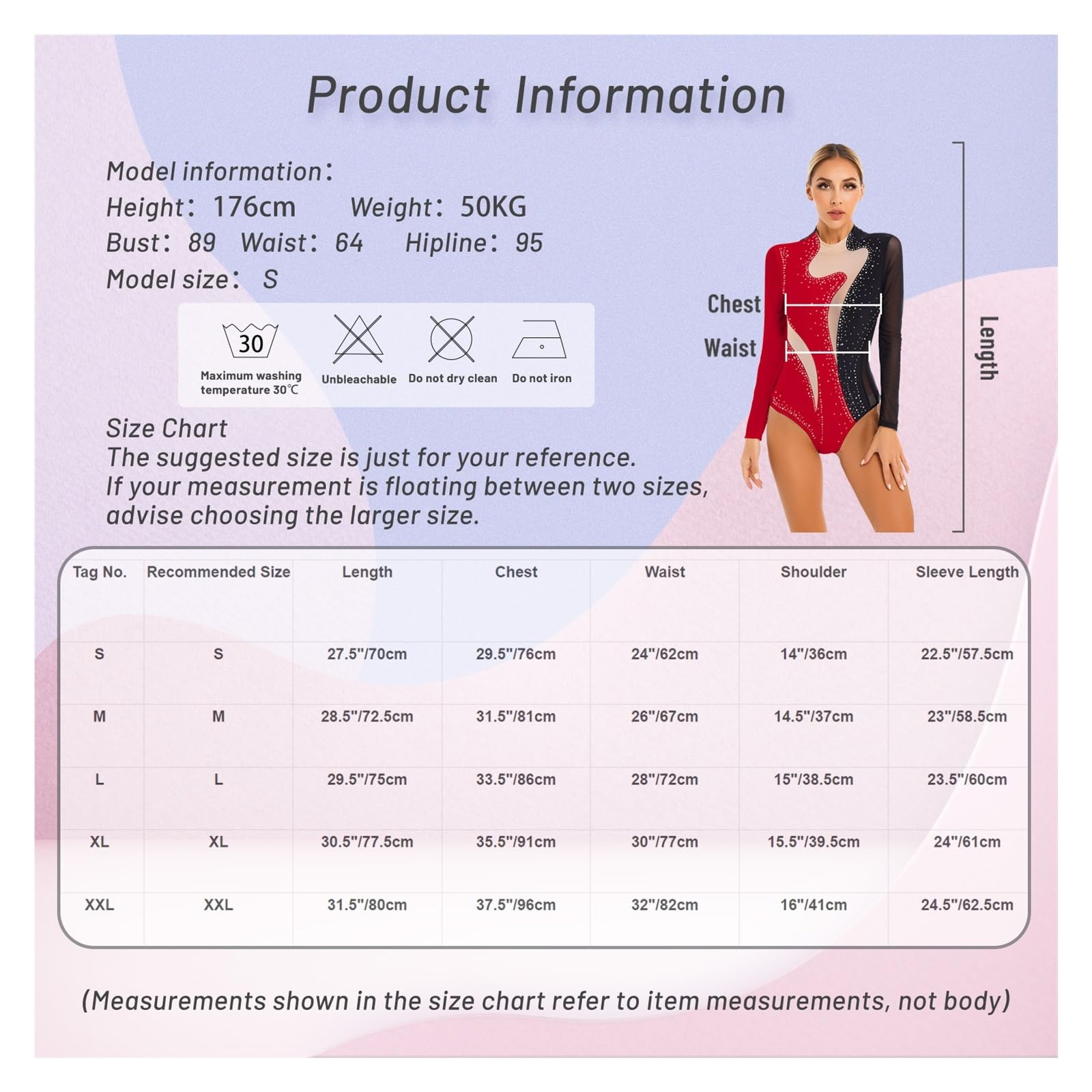 Ballet Adulto Mallot de Danza Traje de danza y gimnasia con purpurina for mujer, traje de patinaje artístico, leotardo de manga larga con cuello alto y bloques de color, leotardo de ballet(Blue B,S)
