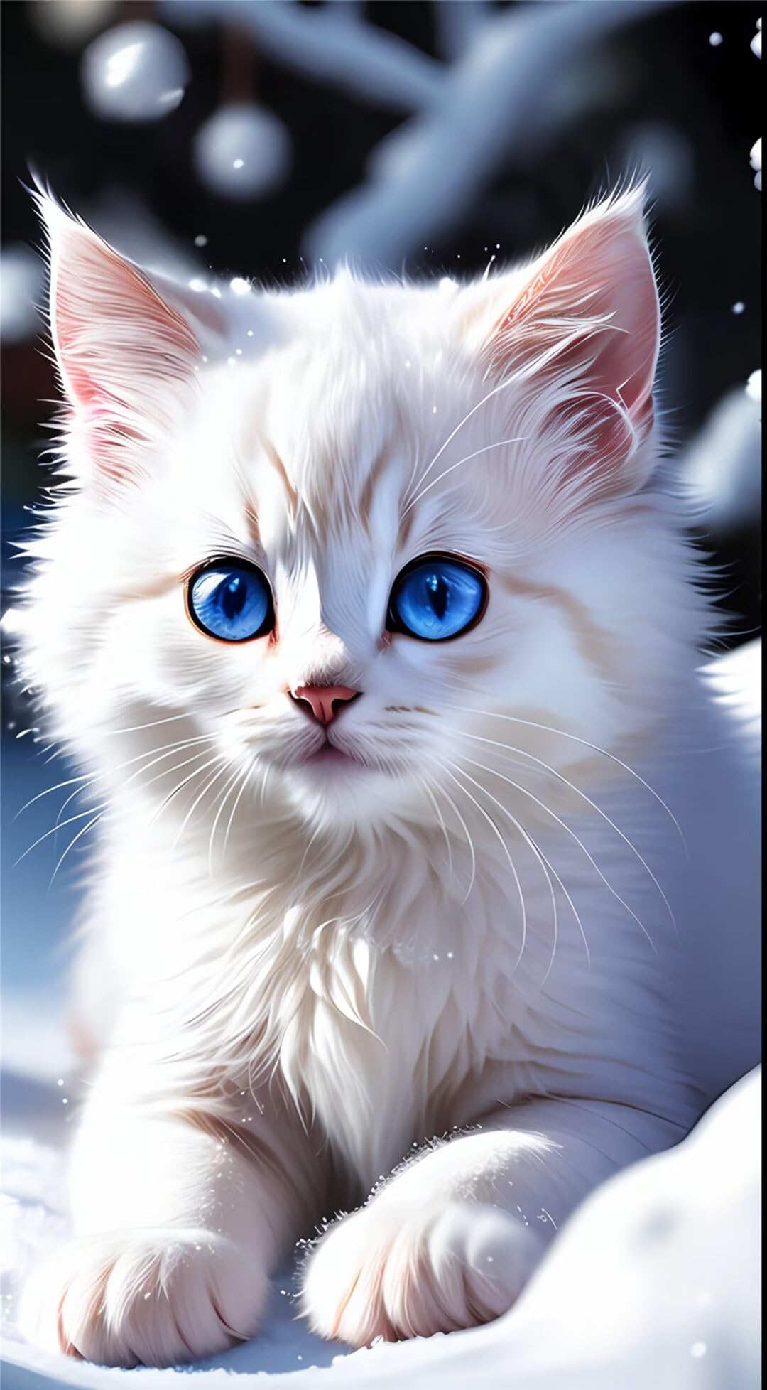Broderie diamant chat blanc 5D pour décorer votre maison cet automne kit complet