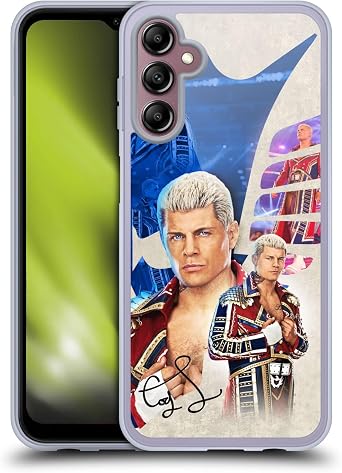 Head Case Designs Officially Licensed WWE Superstar Graphics Cody Rhodes Gel Case [Military Grade Protection] Compatible with Samsung Galaxy A14 5G