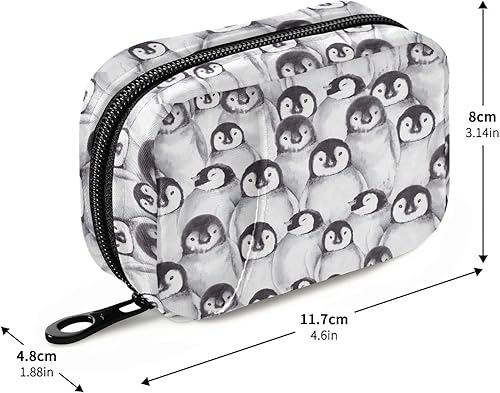 Miniatura 3 de Pastillero con diseño de pingüinos lindos de 7 días, organizador de píldoras de viaje, contenedor para medicamentos con cremallera, estuche semanal