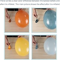 Vista 4 de Retro Blue Yellow Orange Balloons, 12 Inch here come balloons Blue and Orange Balloons for Fall Thankgiving Here Comes the Boy First Trip Around the