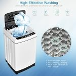 Giantex Full Automatic Washing Machine, 2 in 1 Portable Laundry Washer 1.5Cu.Ft 11lbs Capacity Washer and Spin Dryer Combo 8 Programs 10 Water Levels Effort Saving Top Load Washer for Apartment Dorm