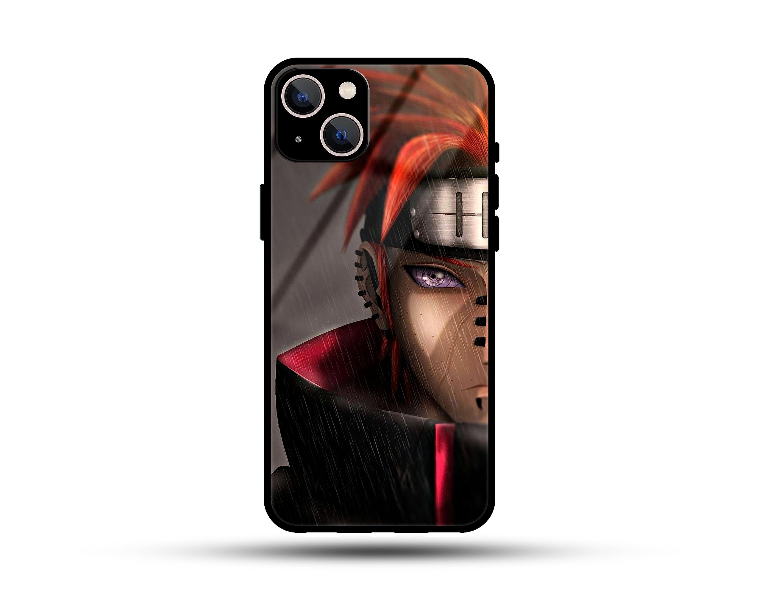 BienesMartBienesMart B Mart Naruto Pain Akatsuki Themed Graphic Art Comic Design Anime iPhone Back Case|Tempered Glass Back Cover| Camera & Edge Protection|Wireless Charging (14)