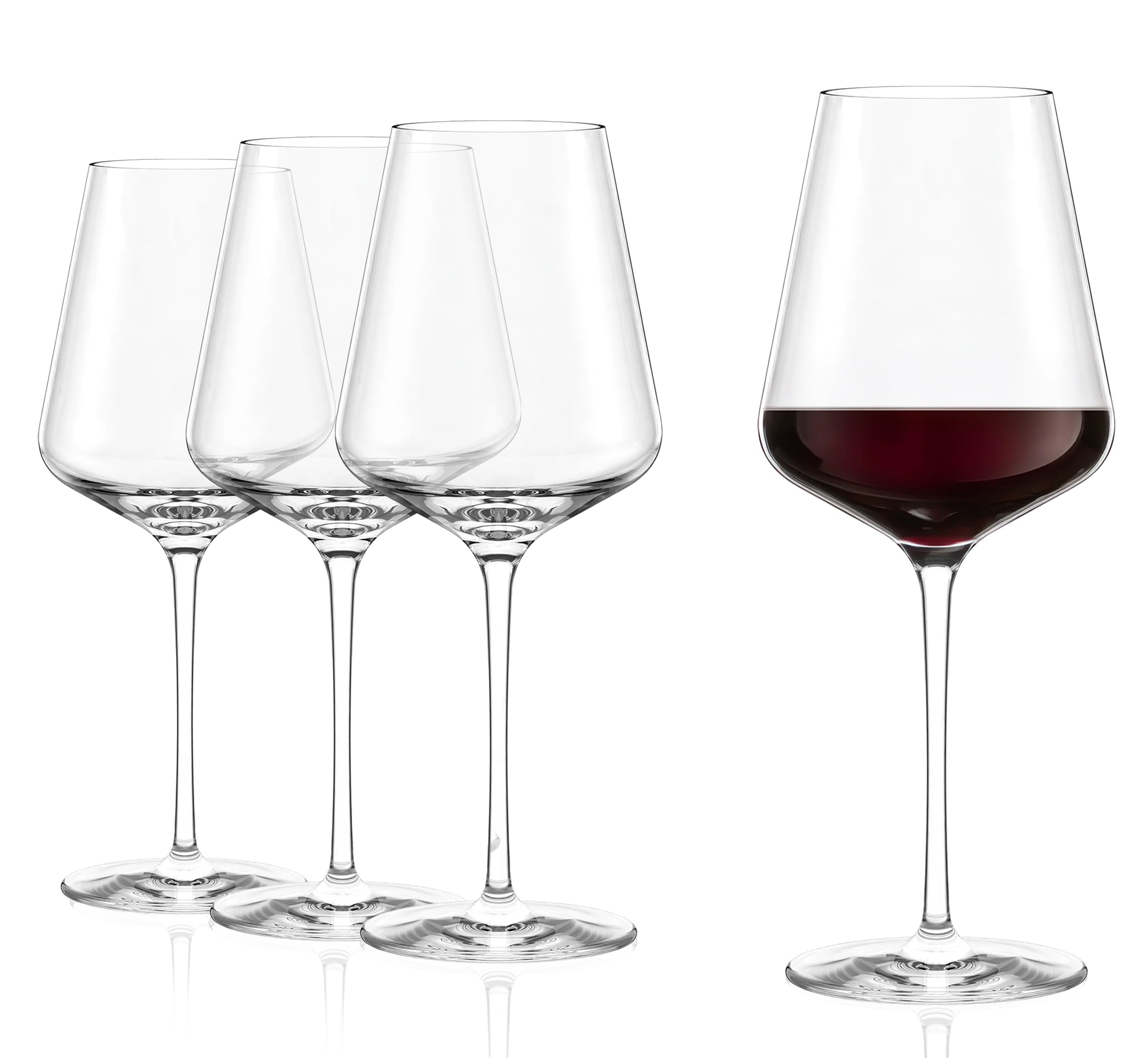 Verre à bordeaux Quatrophil de Stölzle Lausitz, 644 ml, lot de 6, aspect soufflé à la bouche, qualité supérieure, résistant au lave-vaisselle