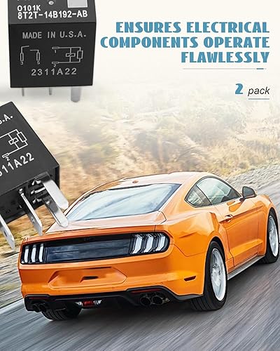 Miniatura 6 de Relé automotriz enchufable de 4 pines para vehículos Ford seleccionados 12VDC 4 pines Relé enchufable Reemplazar 8T2T-14B192-AB 2 Juego de repuesto